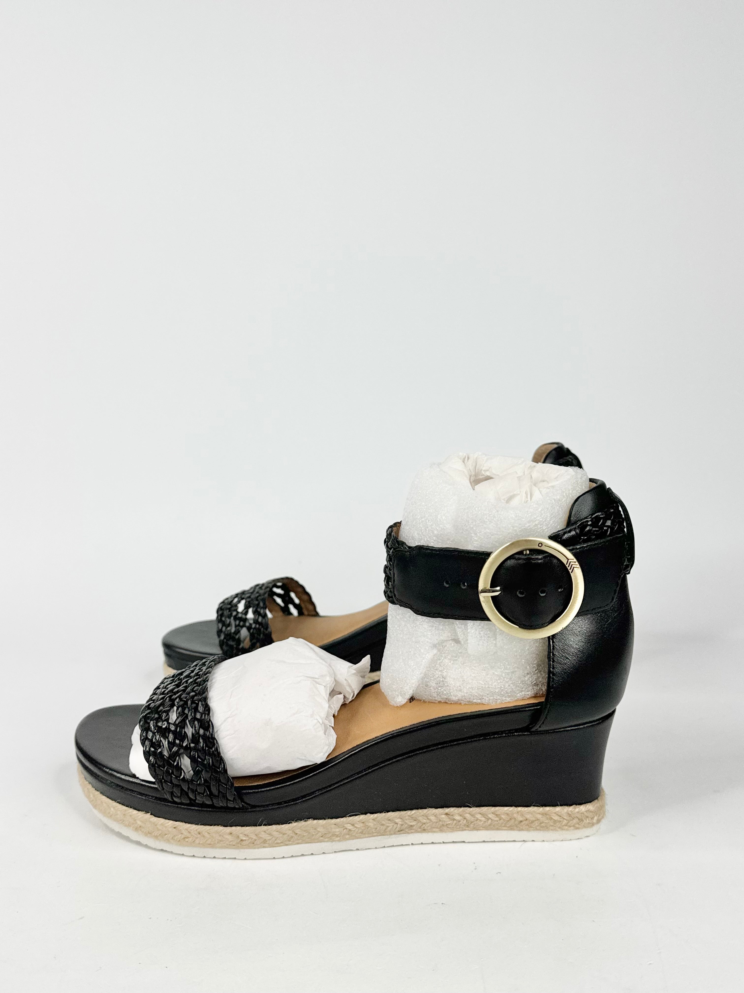 Frankie4 Black Woven Wedges - EU38.5