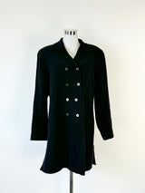 Vintage Emmanuel Ungaro Black Wool Blend Coat - AU10/12