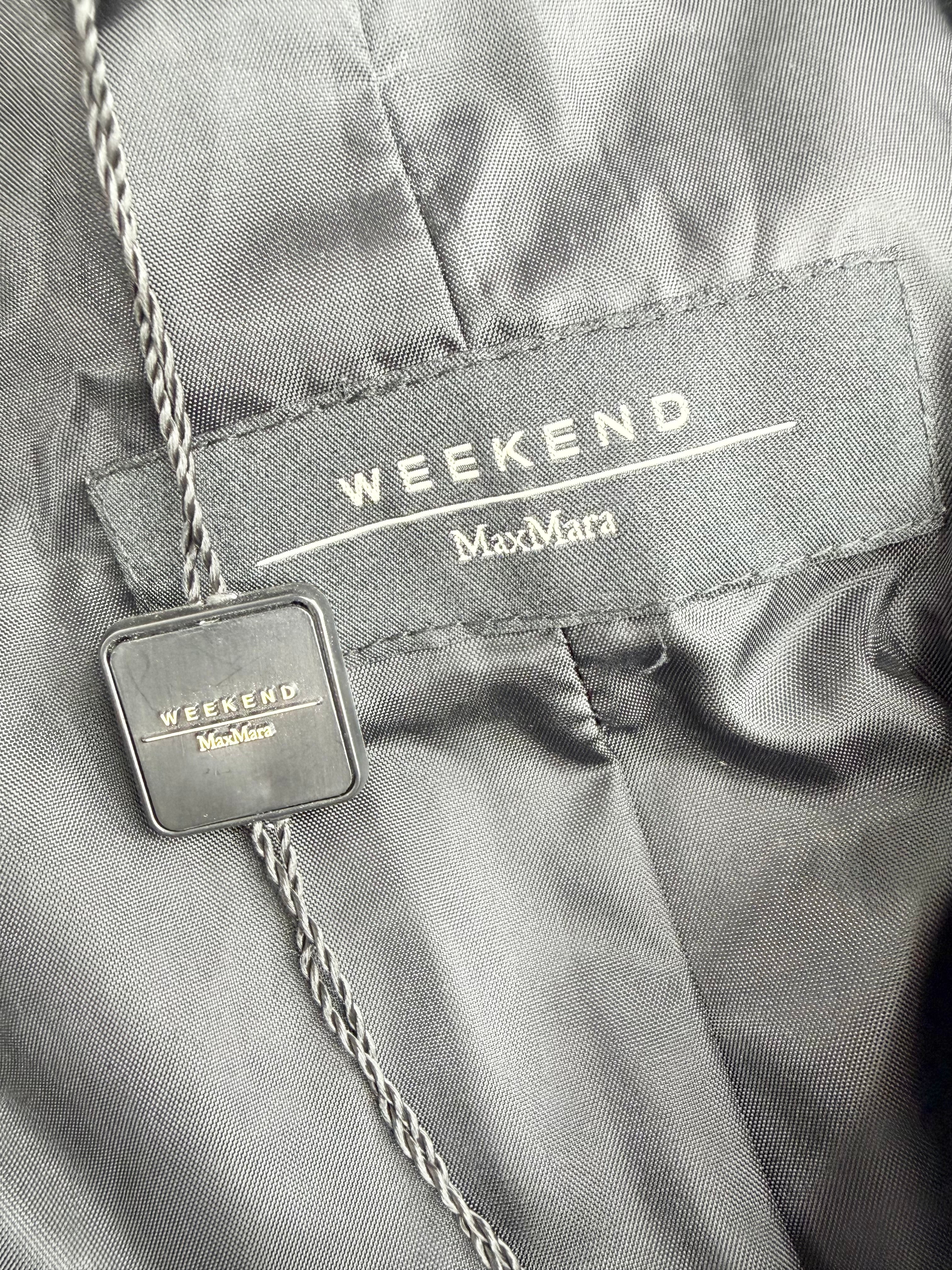 Weekend Max Mara Black Zip Up Tailored Blazer Style Jacket - AU12
