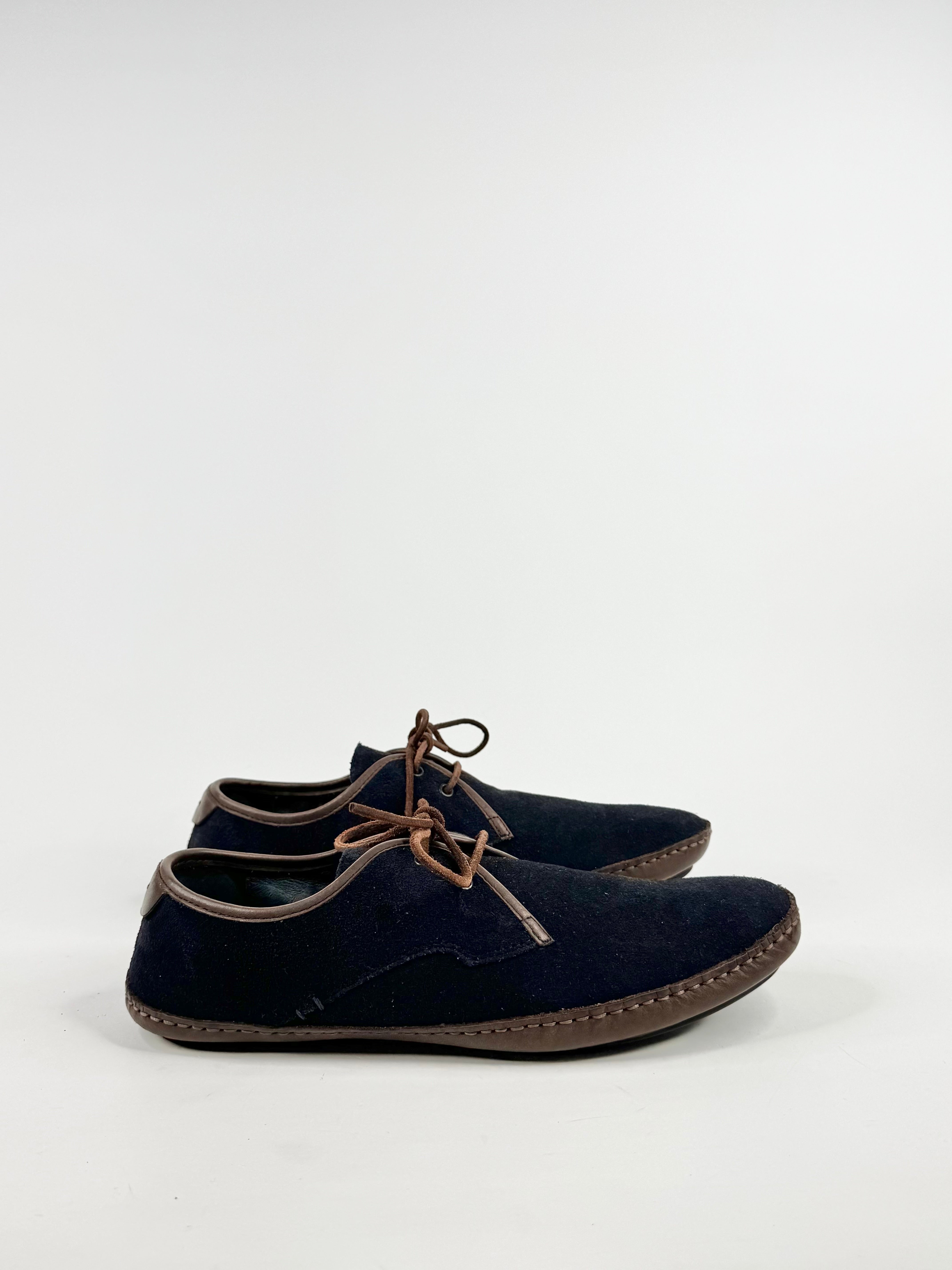 Aquila Navy Suede Lace Up Shoes - EU44