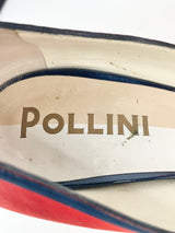 Pollini Vermillion Leather 'Perry' Pumps - EU37