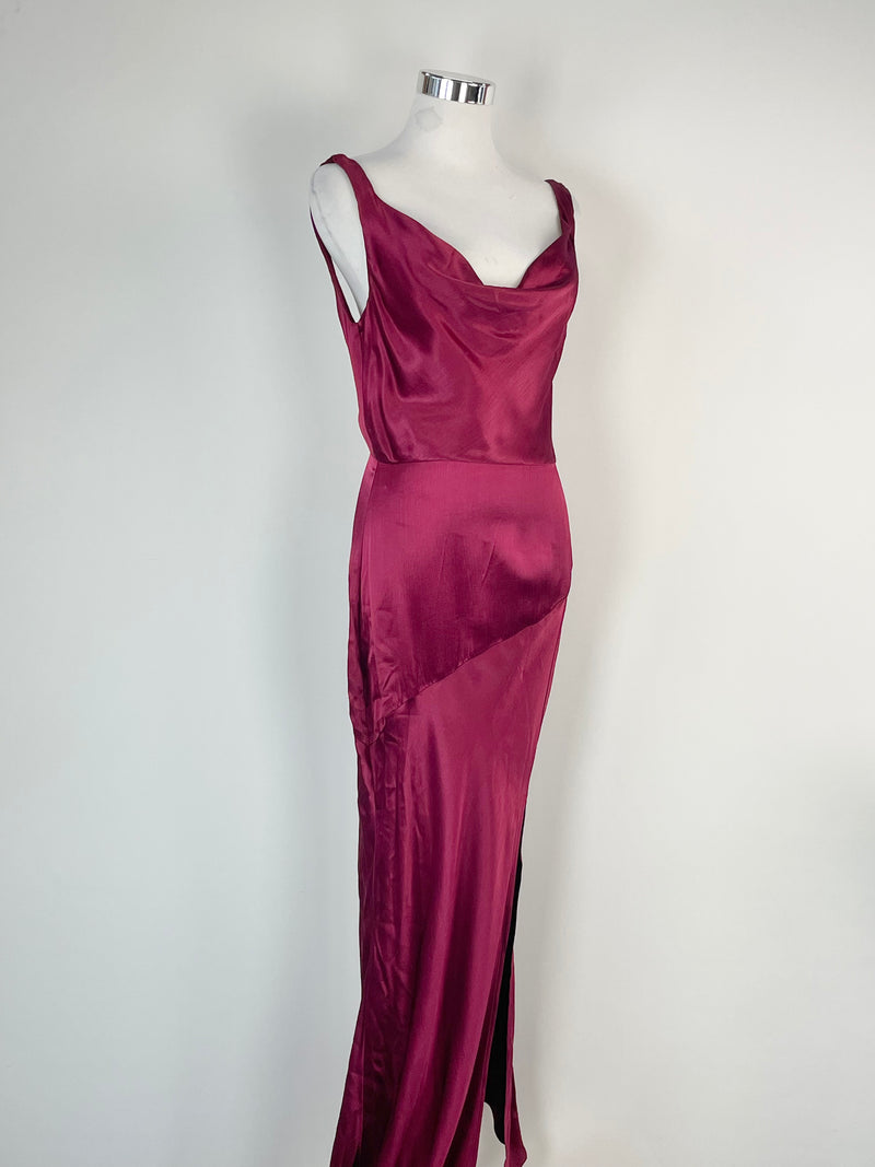 Bec + Bridge Mulberry Satin Asymmetric Gown - AU8
