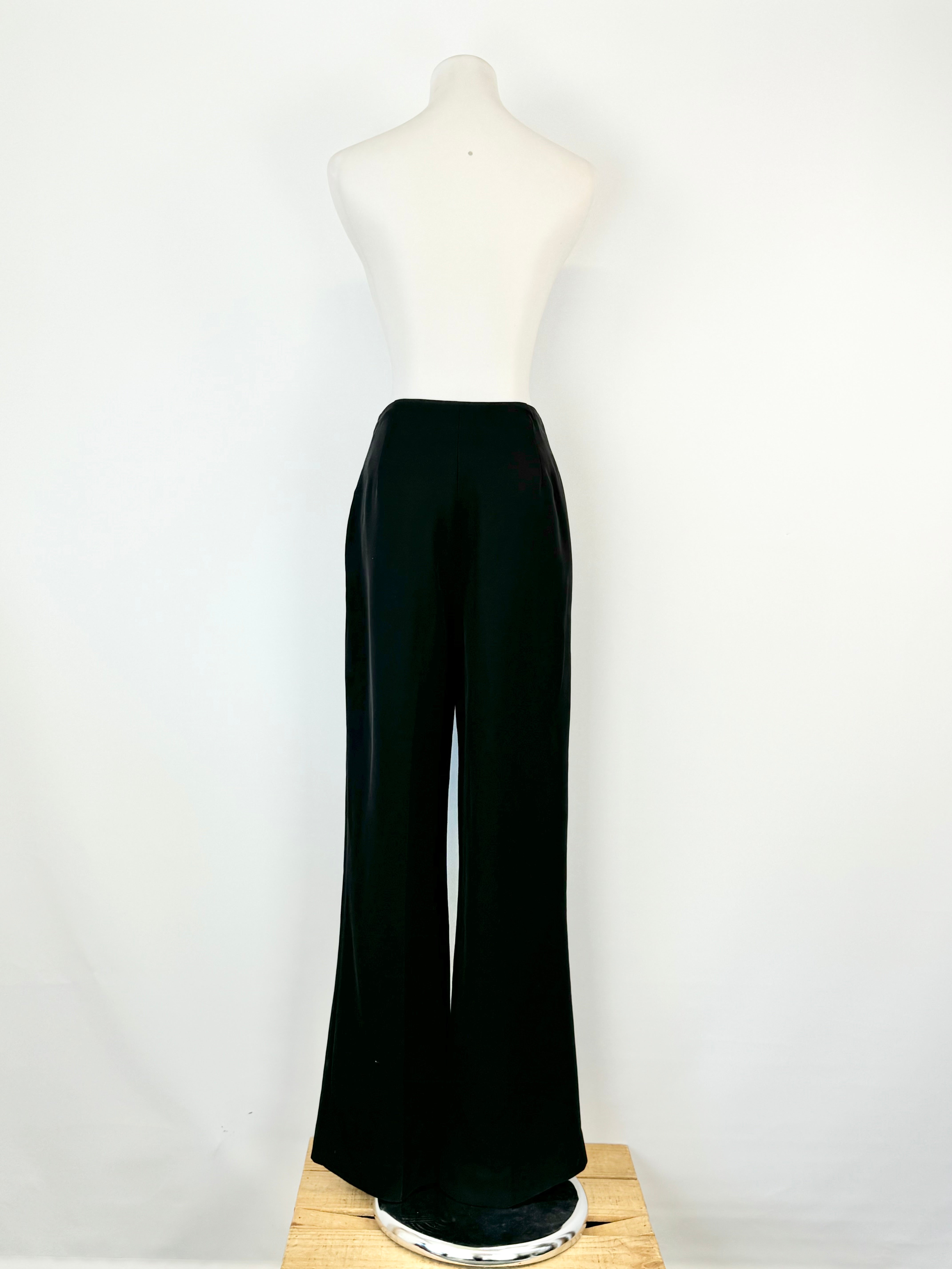 Willow Black Wide Leg Slacks - AU6