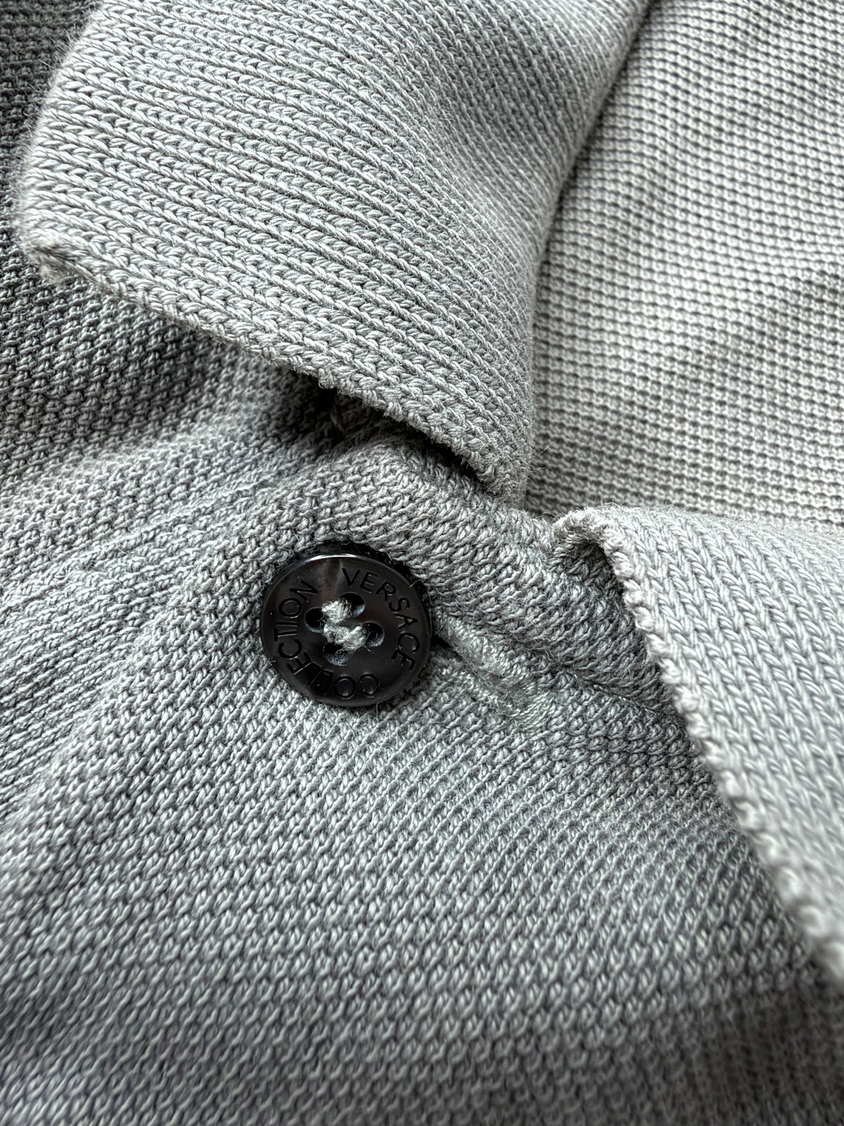 Versace Collection Ash Grey Polo Top - S