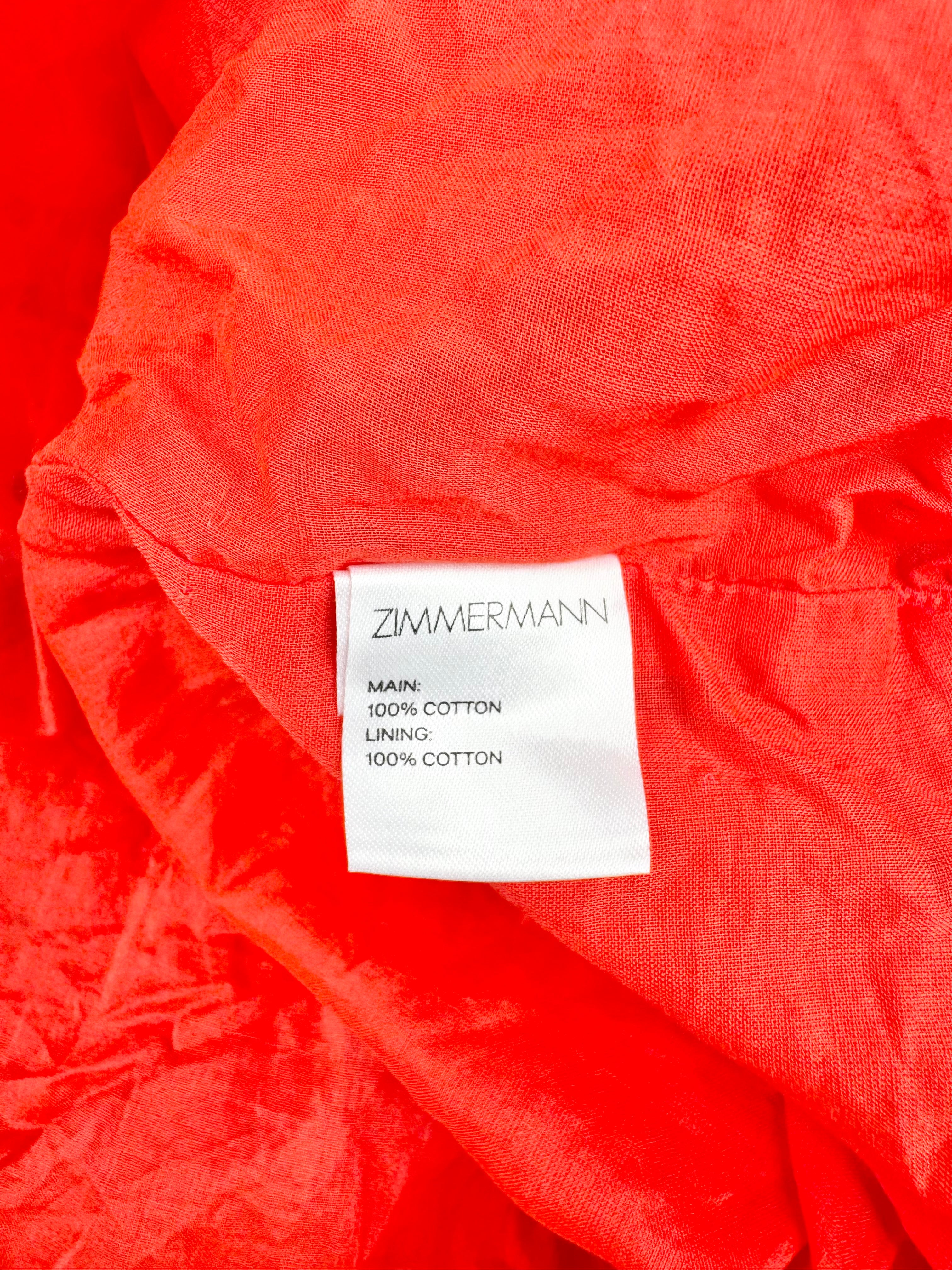 Zimmermann Marigold Orange Lace Dress - AU10