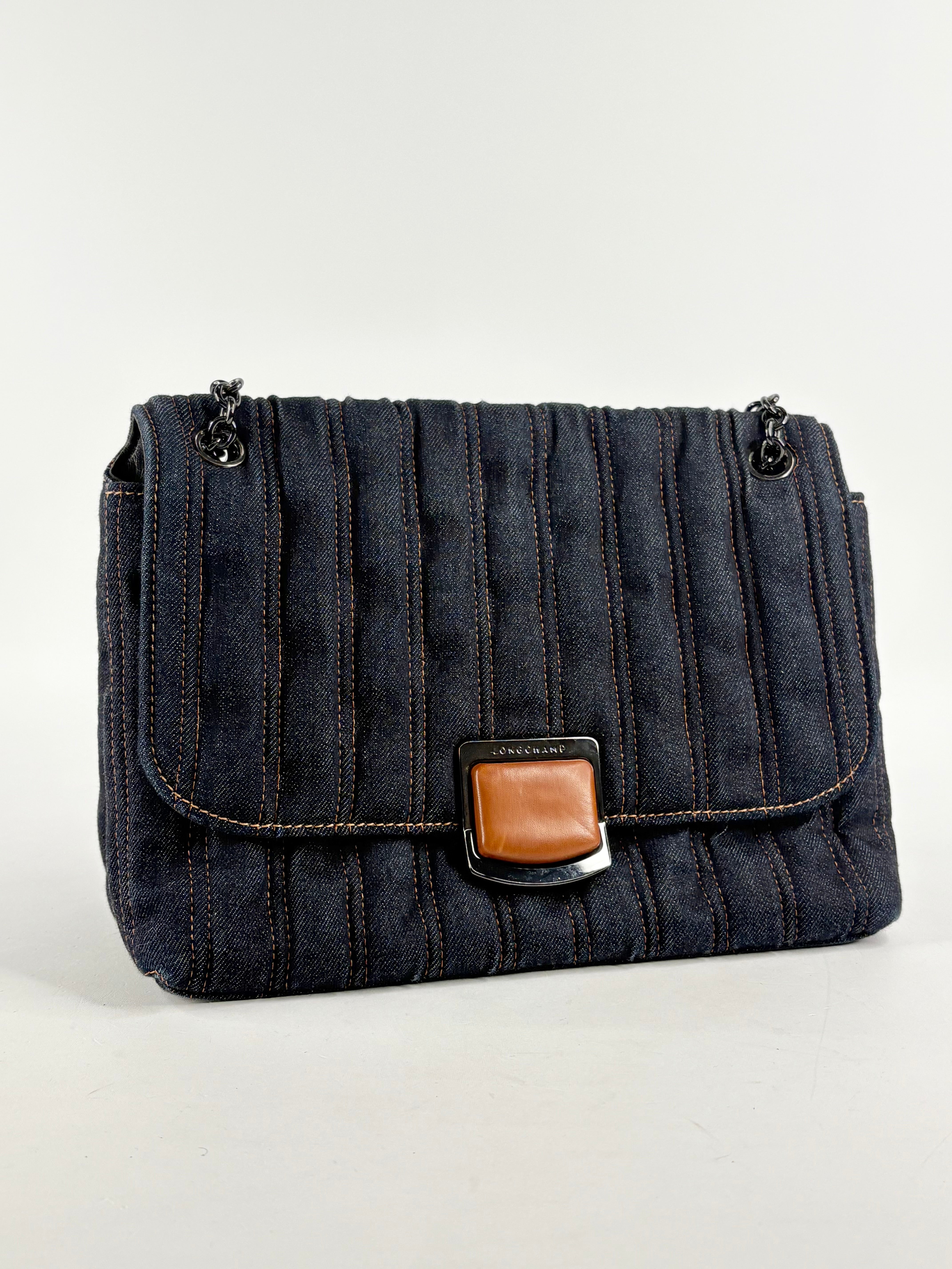Longchamp Denim 'Brioche' Crossbody Bag
