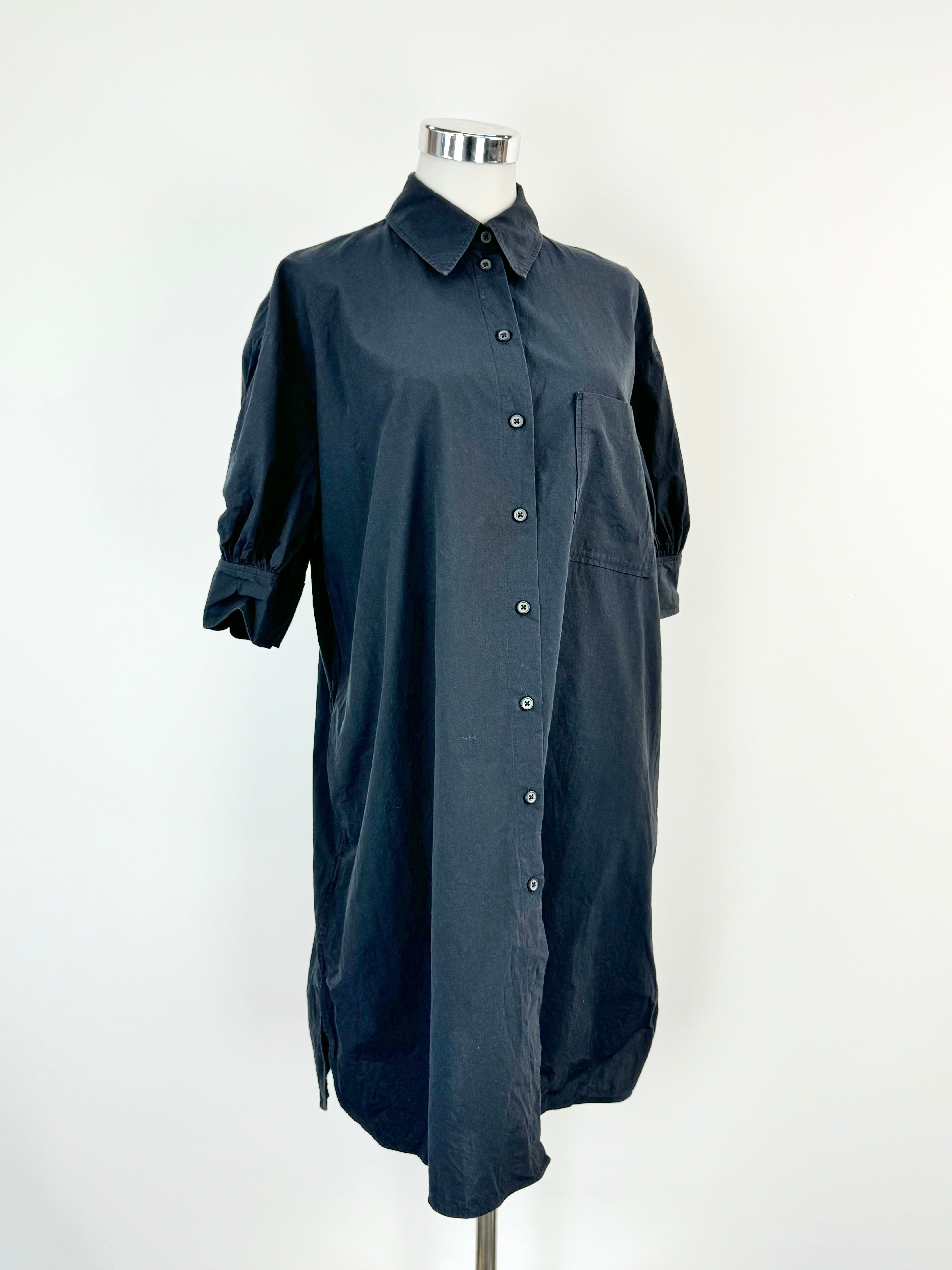 Cos Midnight Blue Black Shirt Dress - AU6/8/10