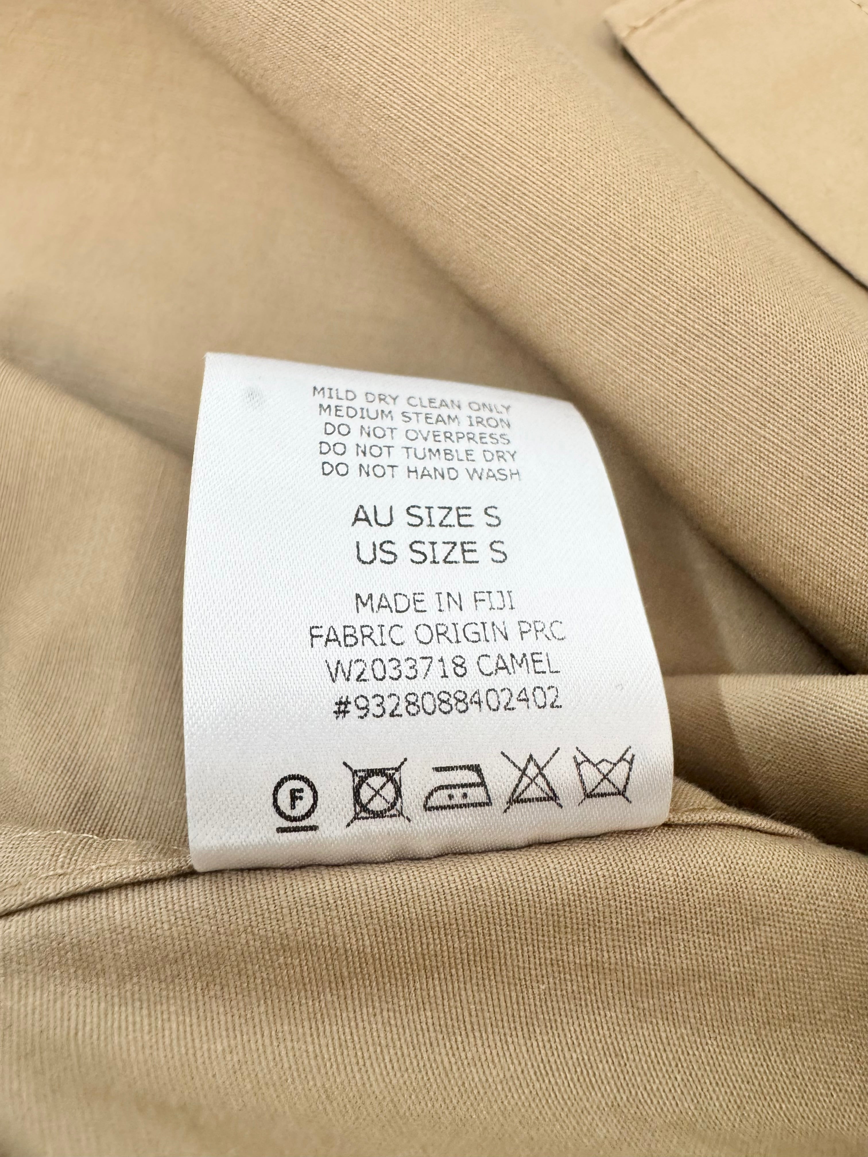 Scanlan Theodore Fawn Cotton Shirt Dress - AU8/10