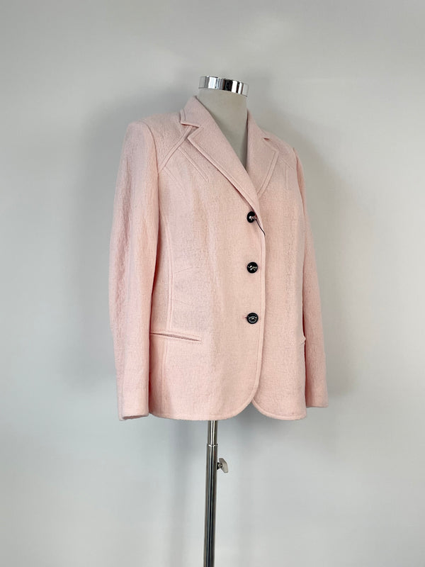 Eugen Klein Pastel Pink Merino-Blend Blazer - AU18/20