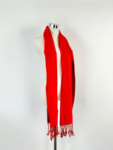 Gregory Ladner Crimson Silk & Wool Scarf