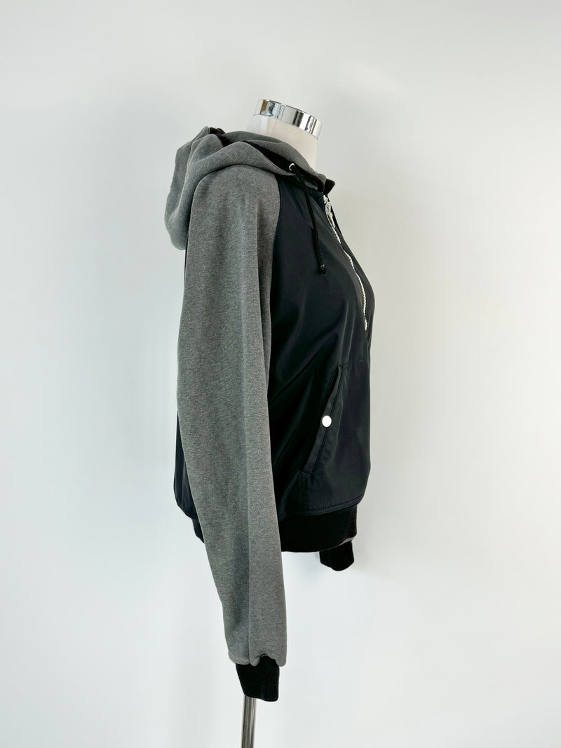 J&ans Dolce & Gabbana Grey & Black Contrast Hoodie - L