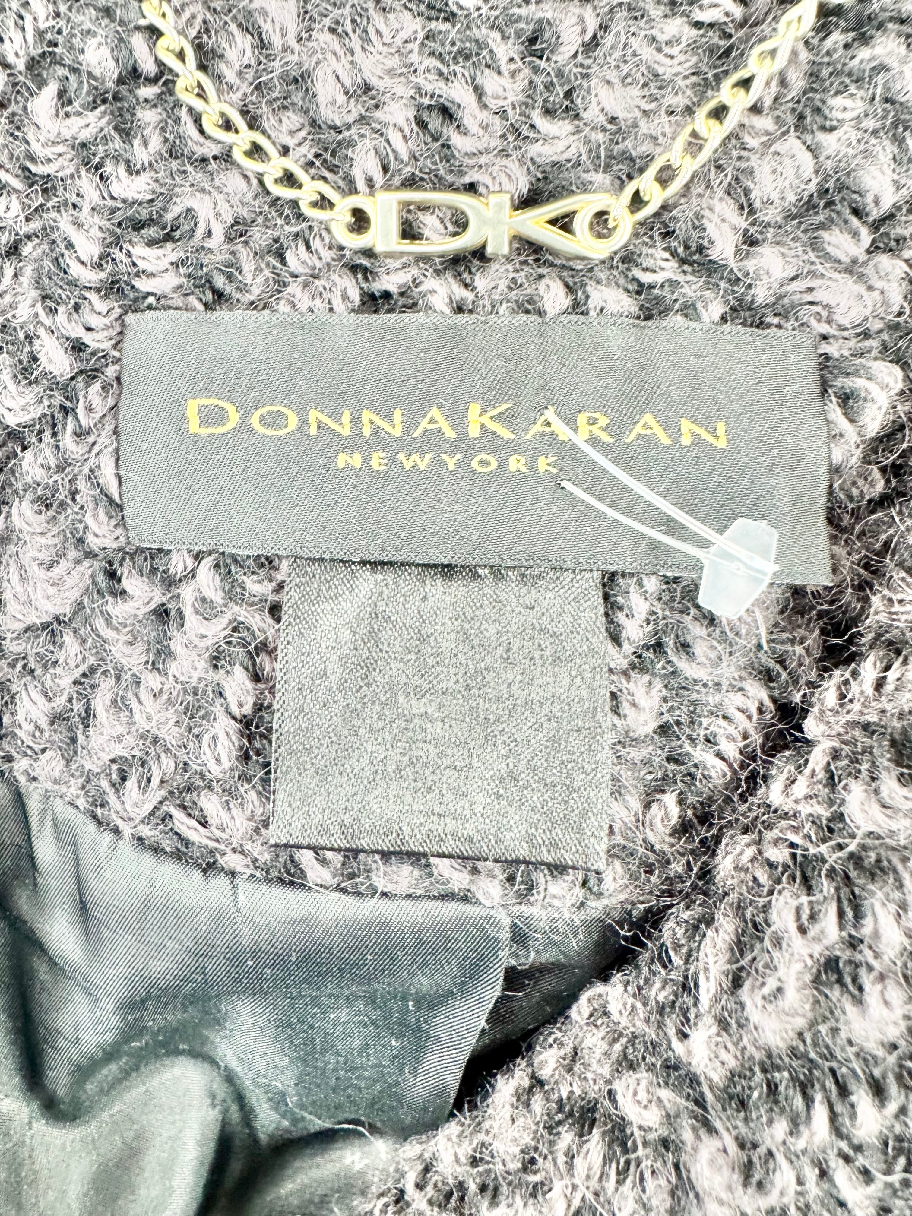 Donna Karen Grey Patterned Coat - AU8