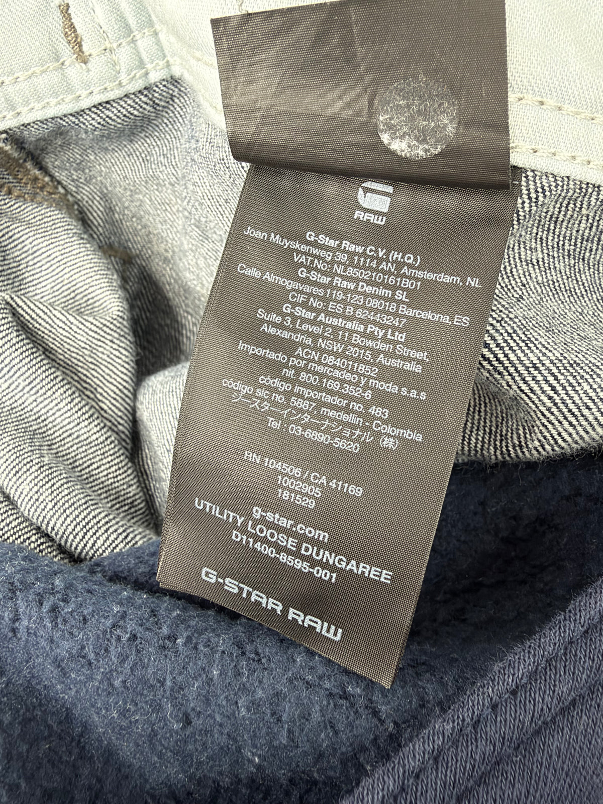 G-Star Raw Dark Denim Overalls - AU12/14