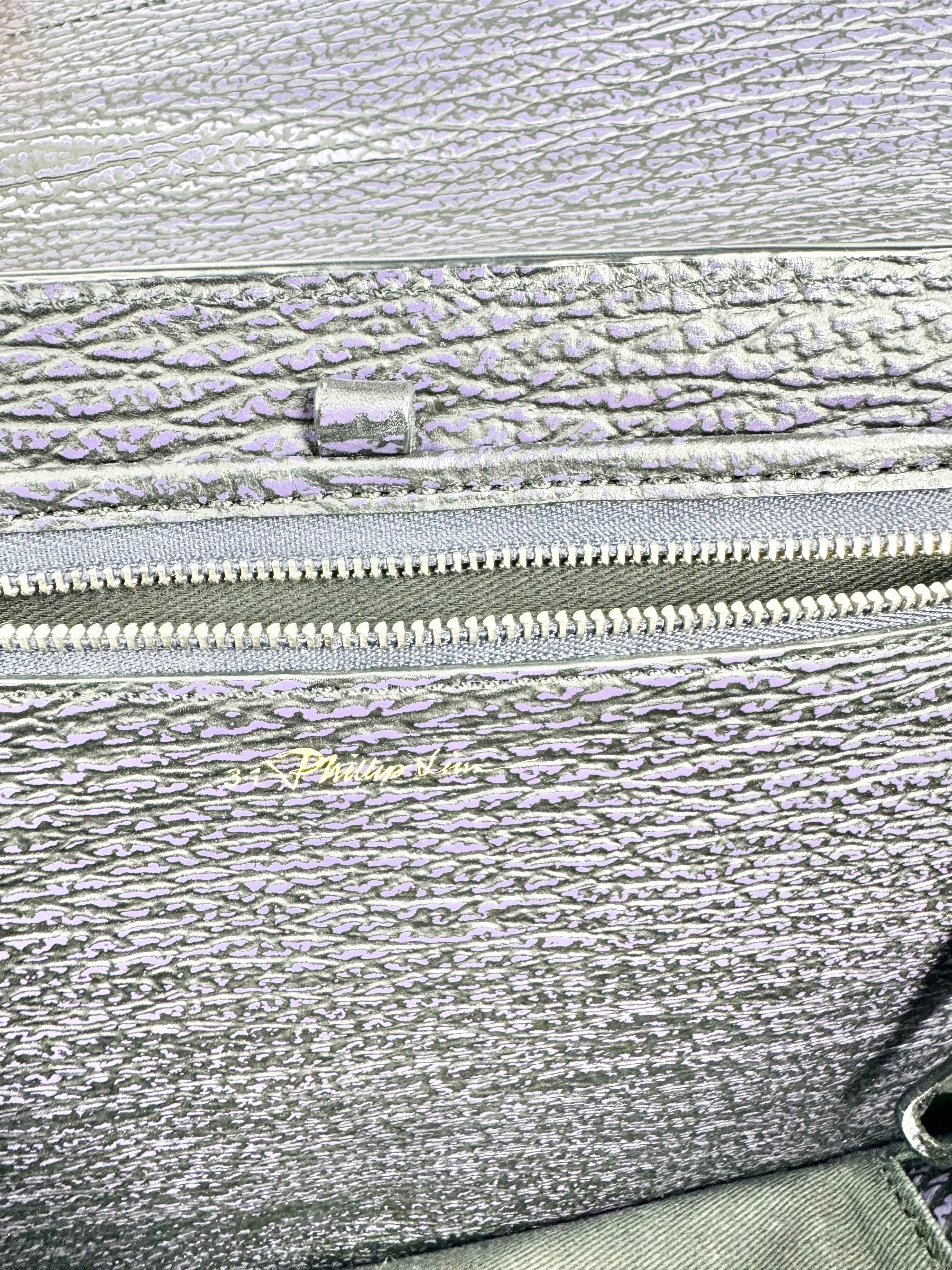 3.1 Phillip Lim African Violet Shark Embossed 'Pashli' Handbag