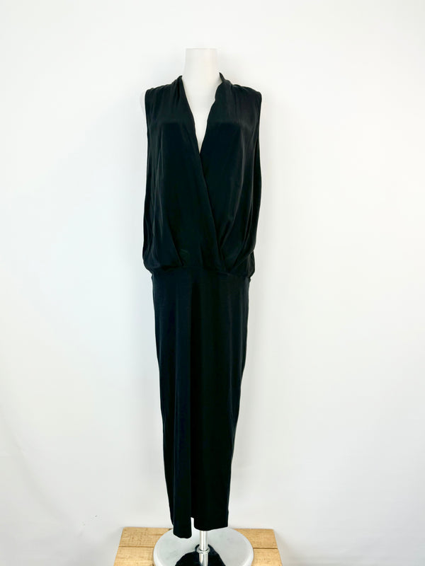 Lorena Antoniazzi Black Silky Midi Dress - AU10
