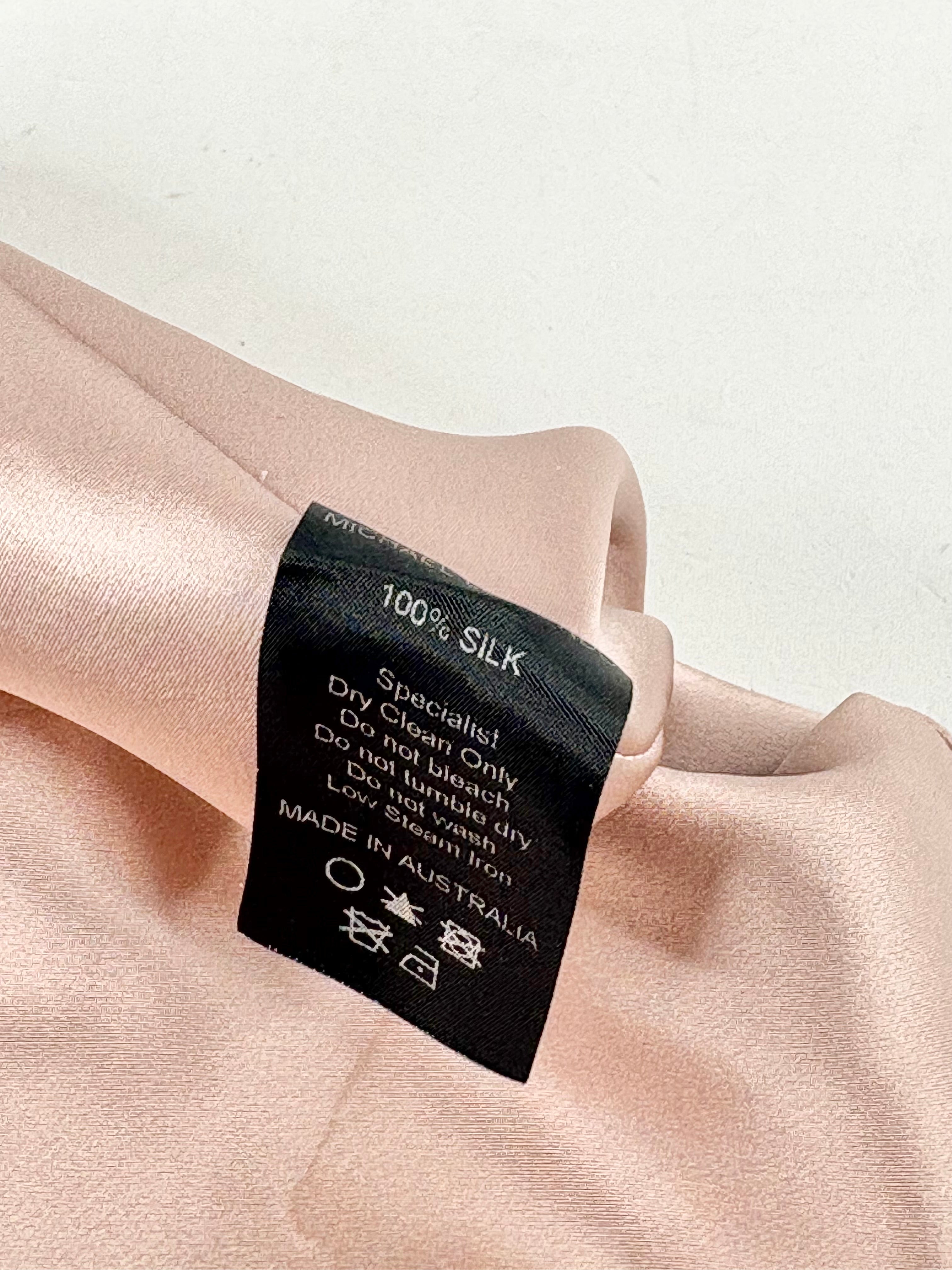 Michael Lo Sordo Dusty Mauve Silk Dress - AU12