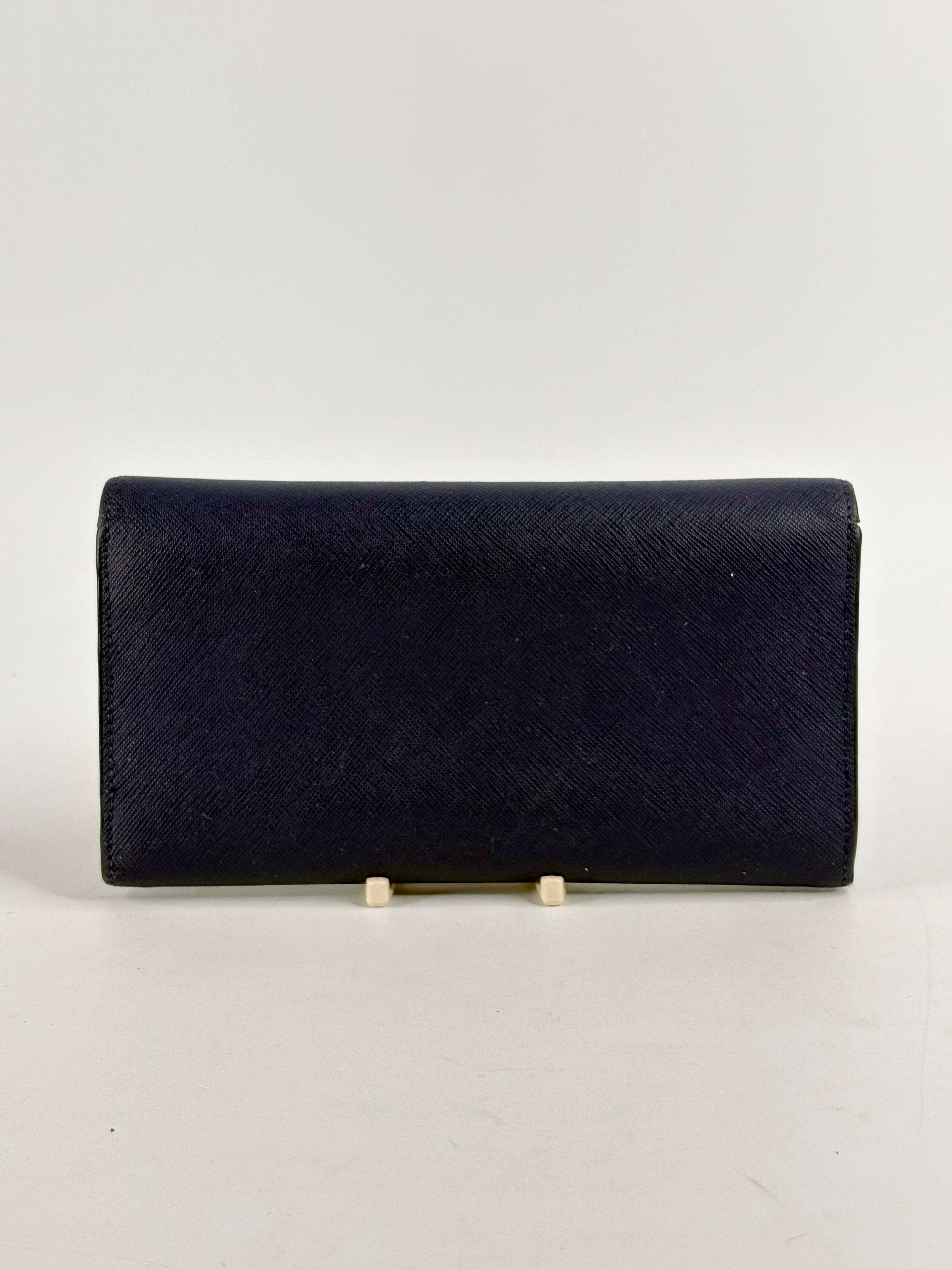 Calvin Klein Indigo Leather Trifold Wallet