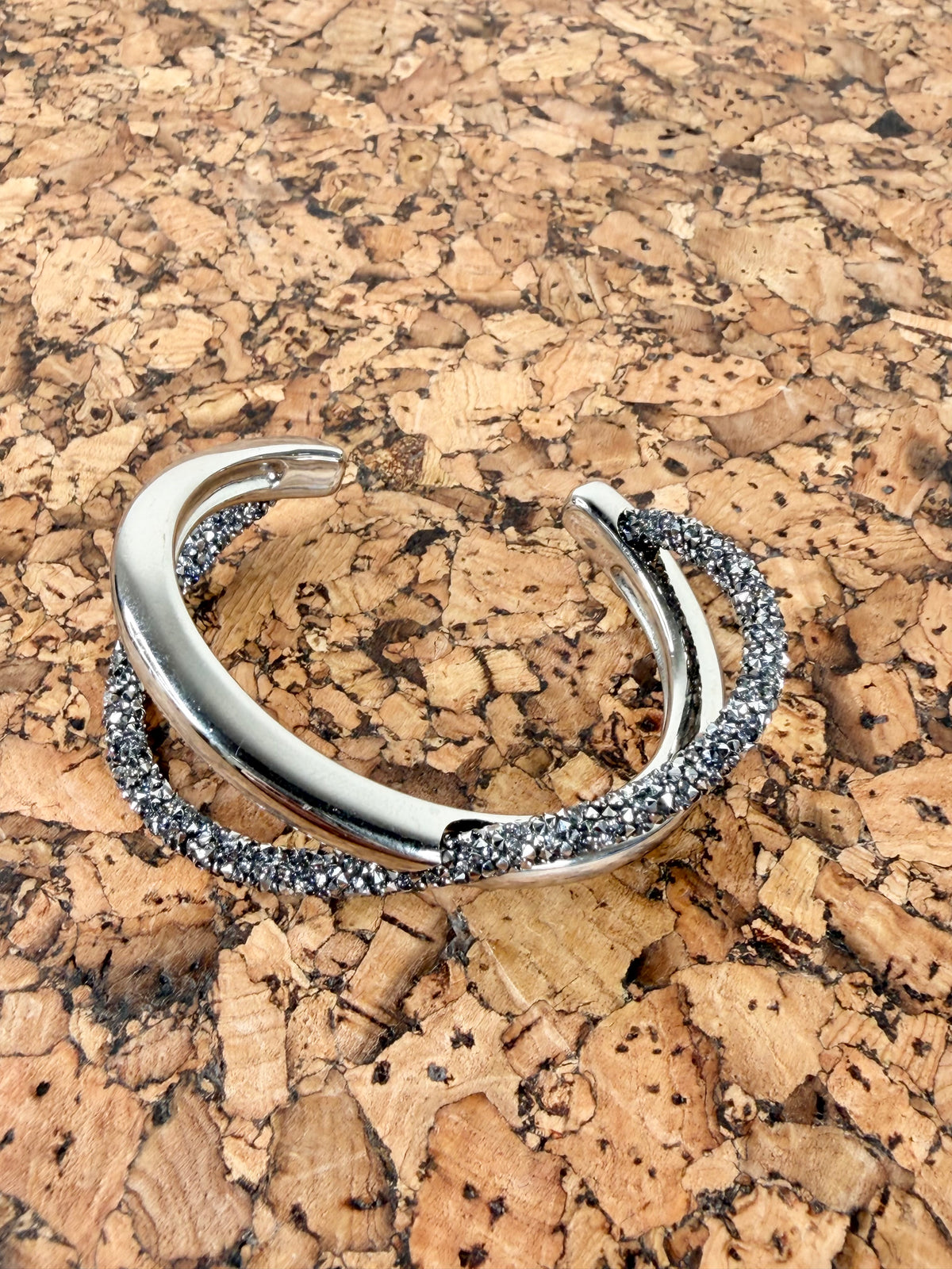 Swarovski Crystal Dust Cross Cuff