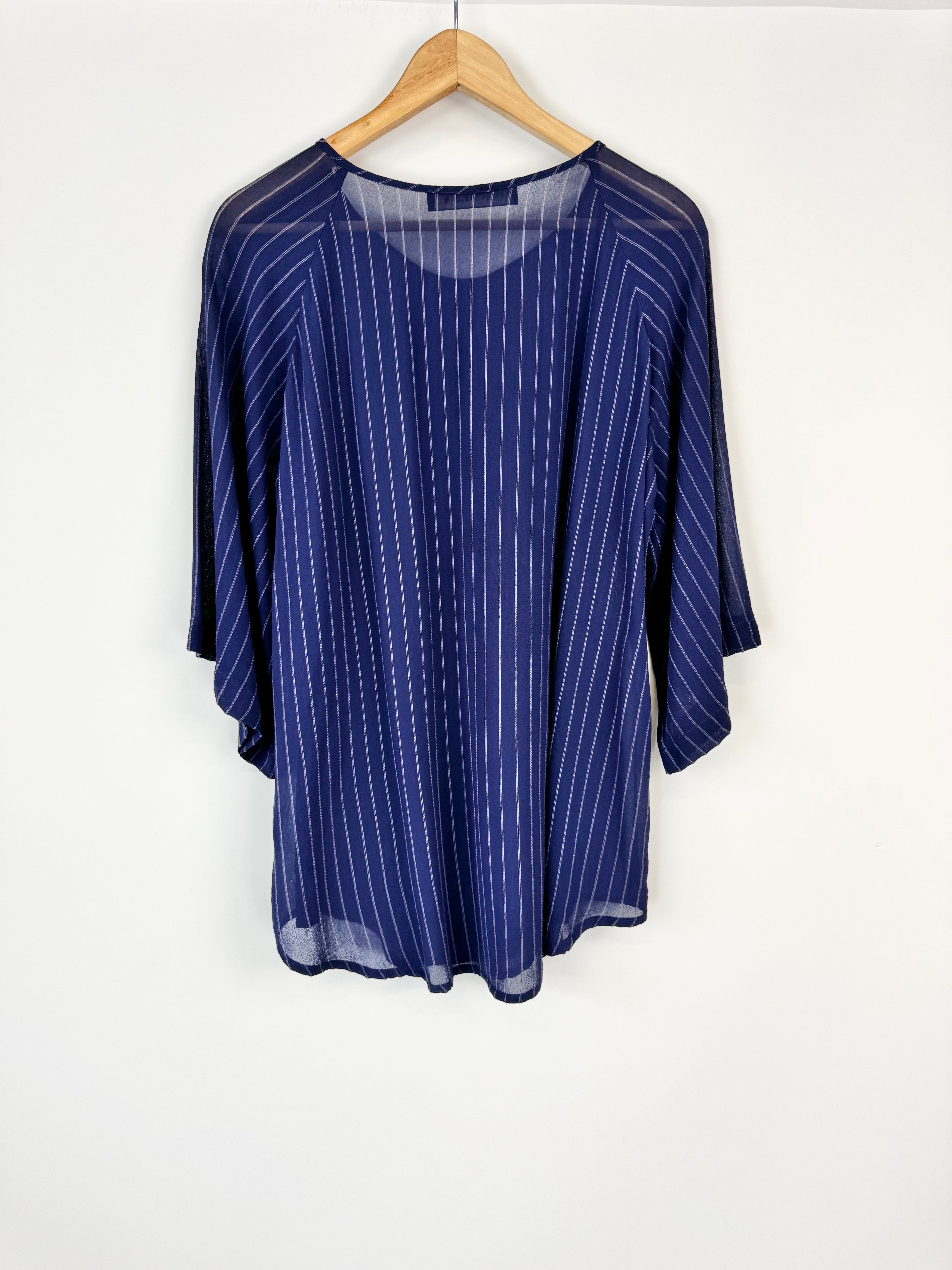 Tiffany Treloar Blue Striped Blouse - AU12