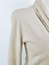 Max Mara Cotton Blend Silk Embellished Top - AU10