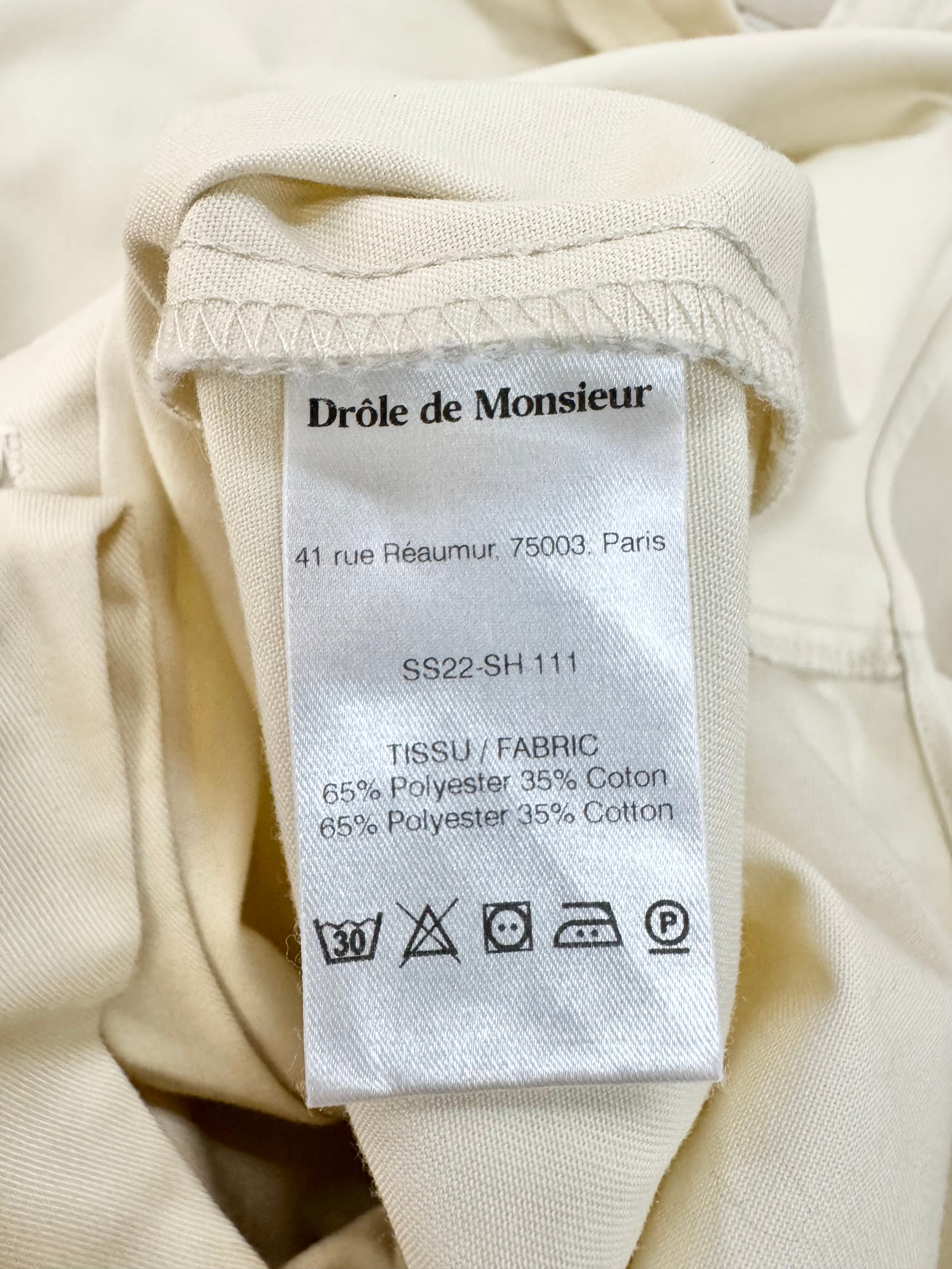 Drôle De Monsieur Cream 'Not from Paris Madam' Shirt -  M