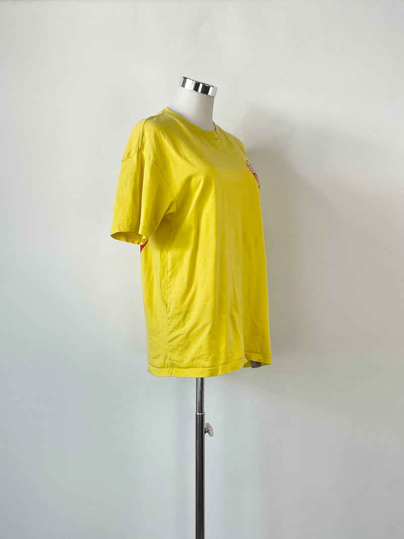 Carhartt WIP Yellow 'Time Is Up' T-Shirt - S