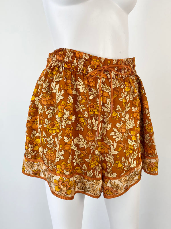 Zimmermann Botanical Pattern Silk Shorts - AU8