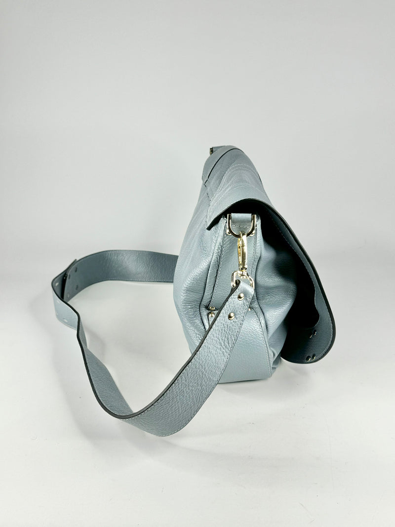 Caterina Lucchi Powder Blue Leather Cross Body Bag