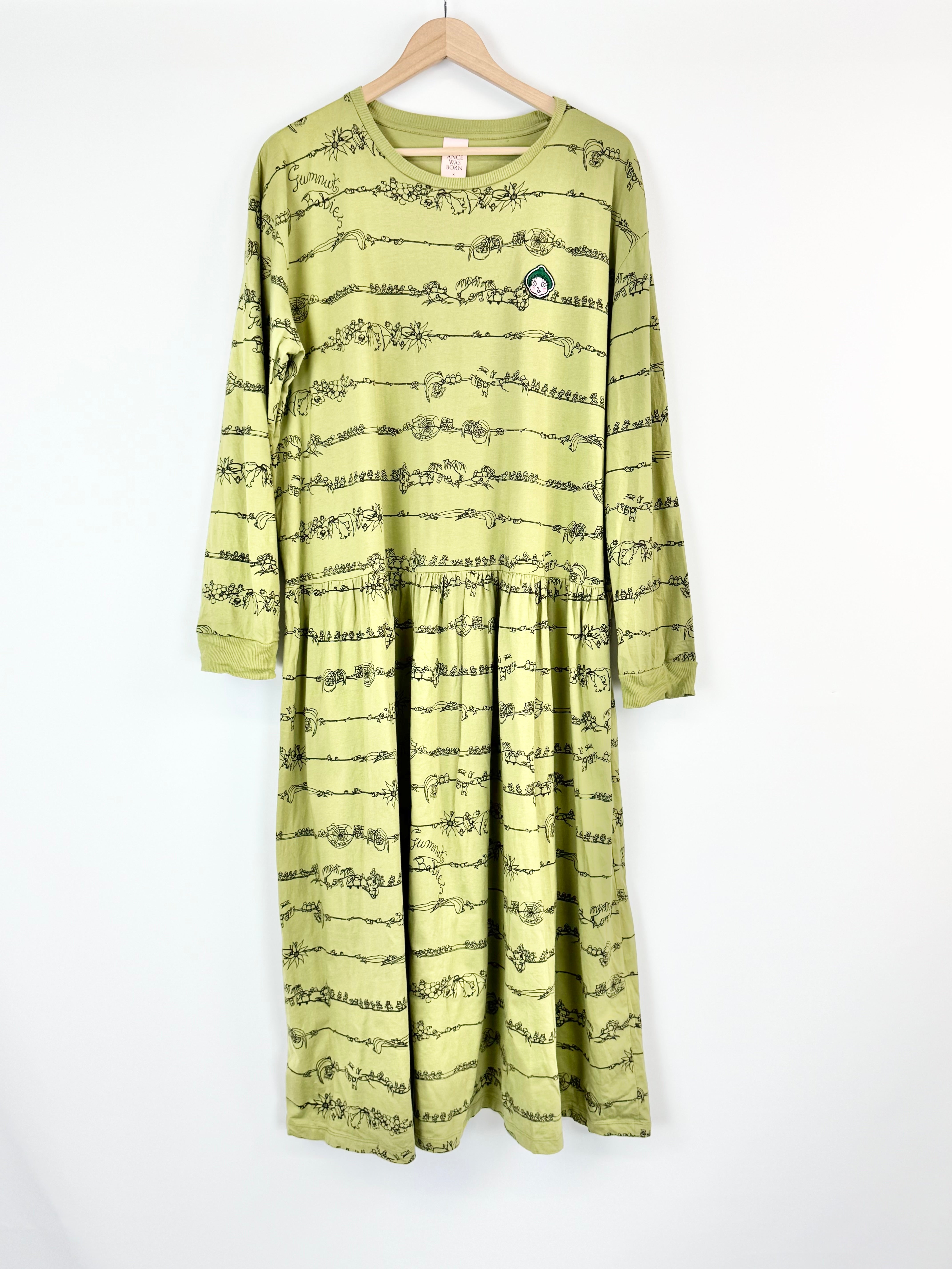 Romance was Born x May Gibbs Khaki Green Dress - AU16