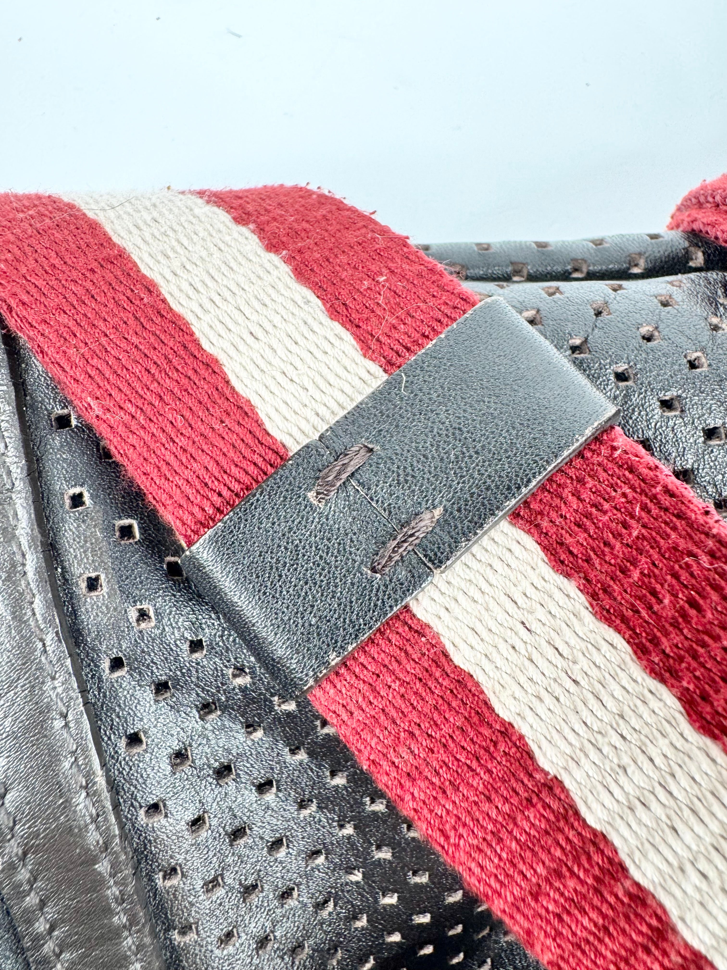 Bally Black Pinhole Patterned Leather Messenger Bag