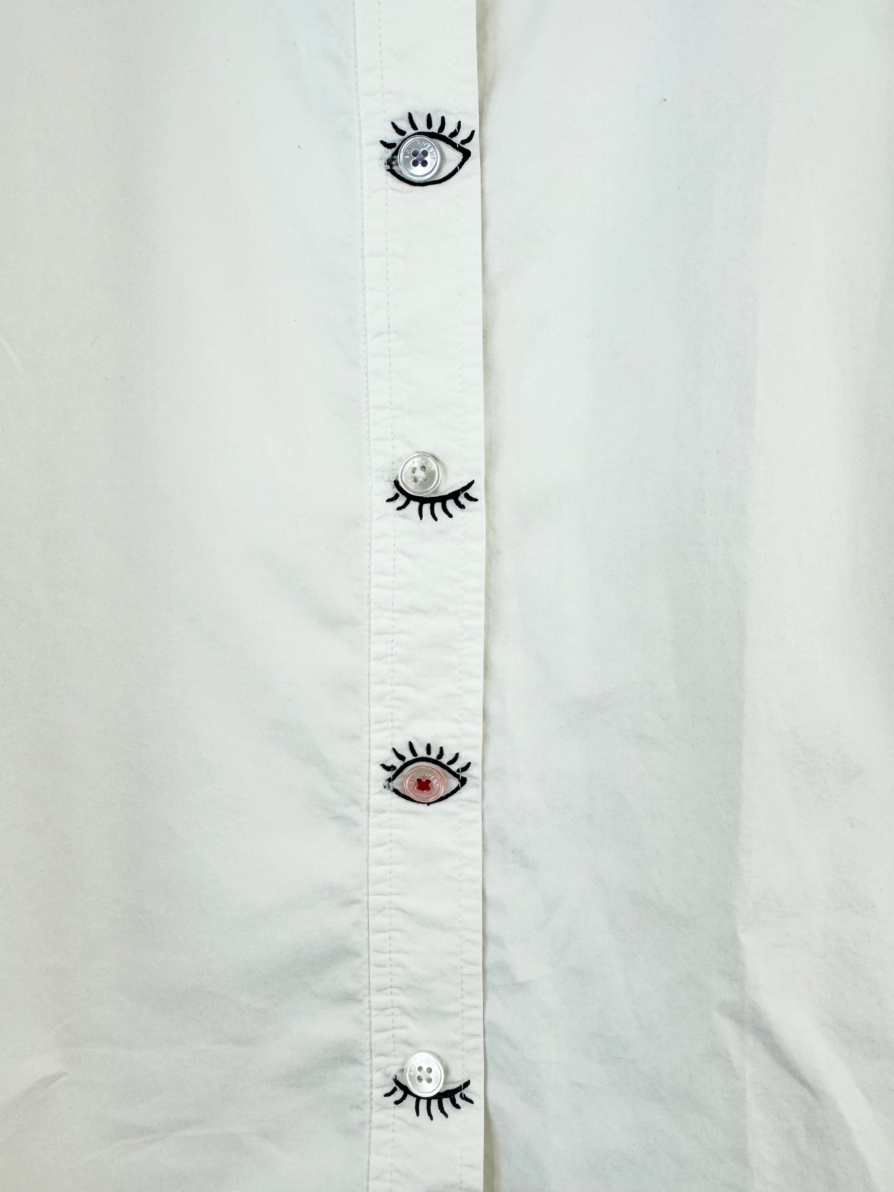 Equipment White Eye Embroidered Blouse - AU8/10
