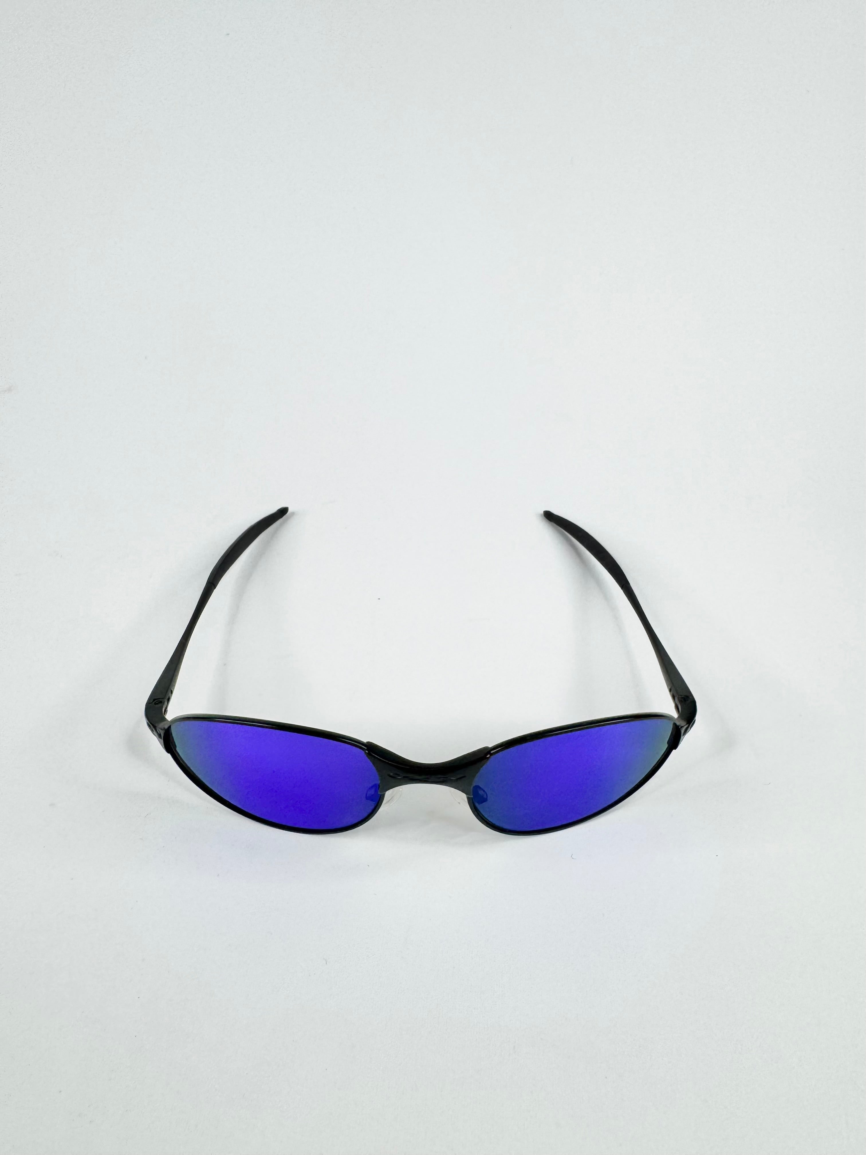 Vintage Oakley E-Wire Blue Mirrored Sunglasses