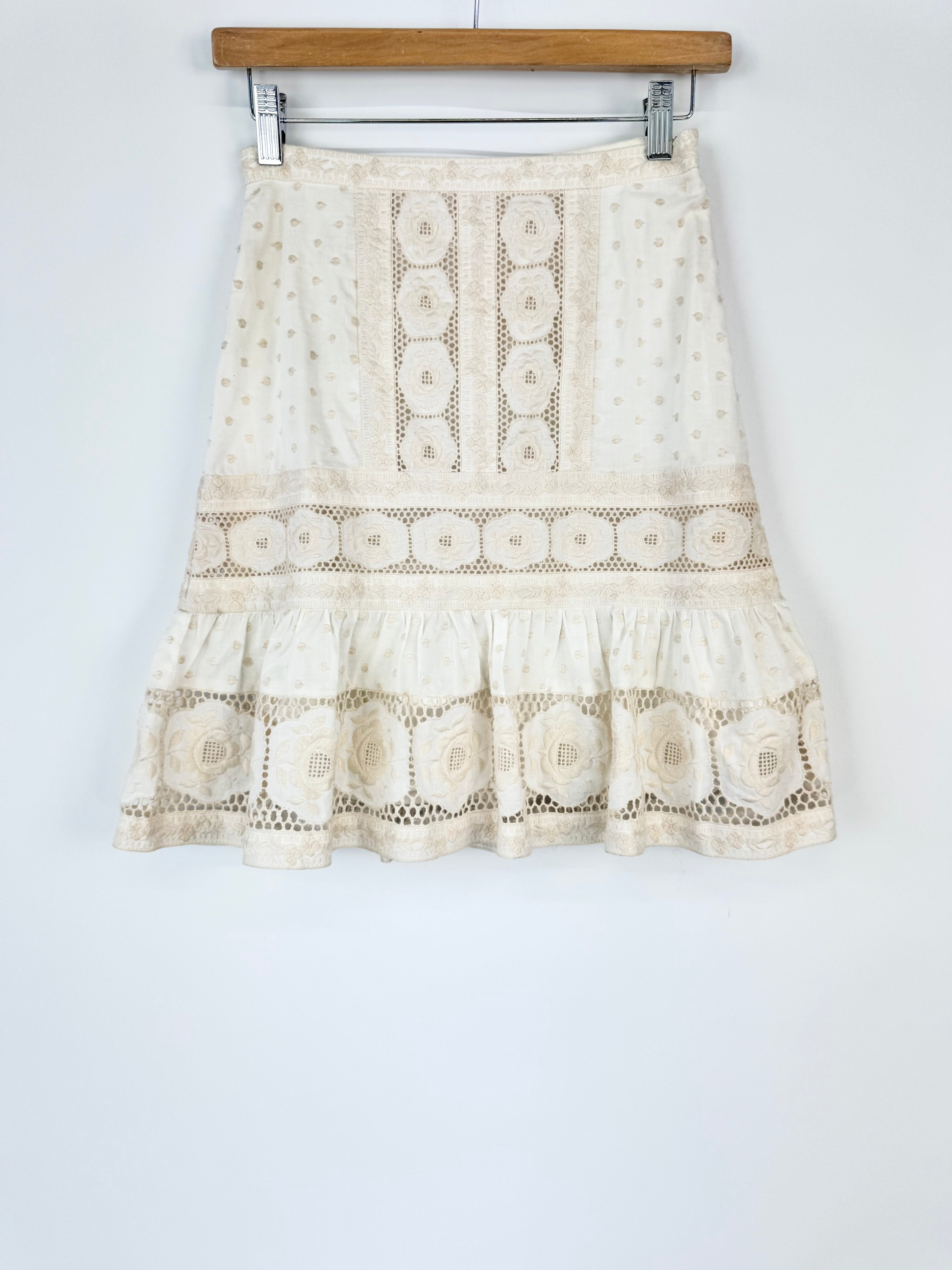 Zimmermann Prima Dot Broderie Mini Skirt - AU6/8