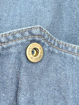 Vintage 90s Moschino Jeans Indigo Denim Shirt - L