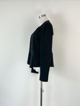 Sass & Bide 'Sharp Shapes' Black Open-Back Cropped Blazer - AU12