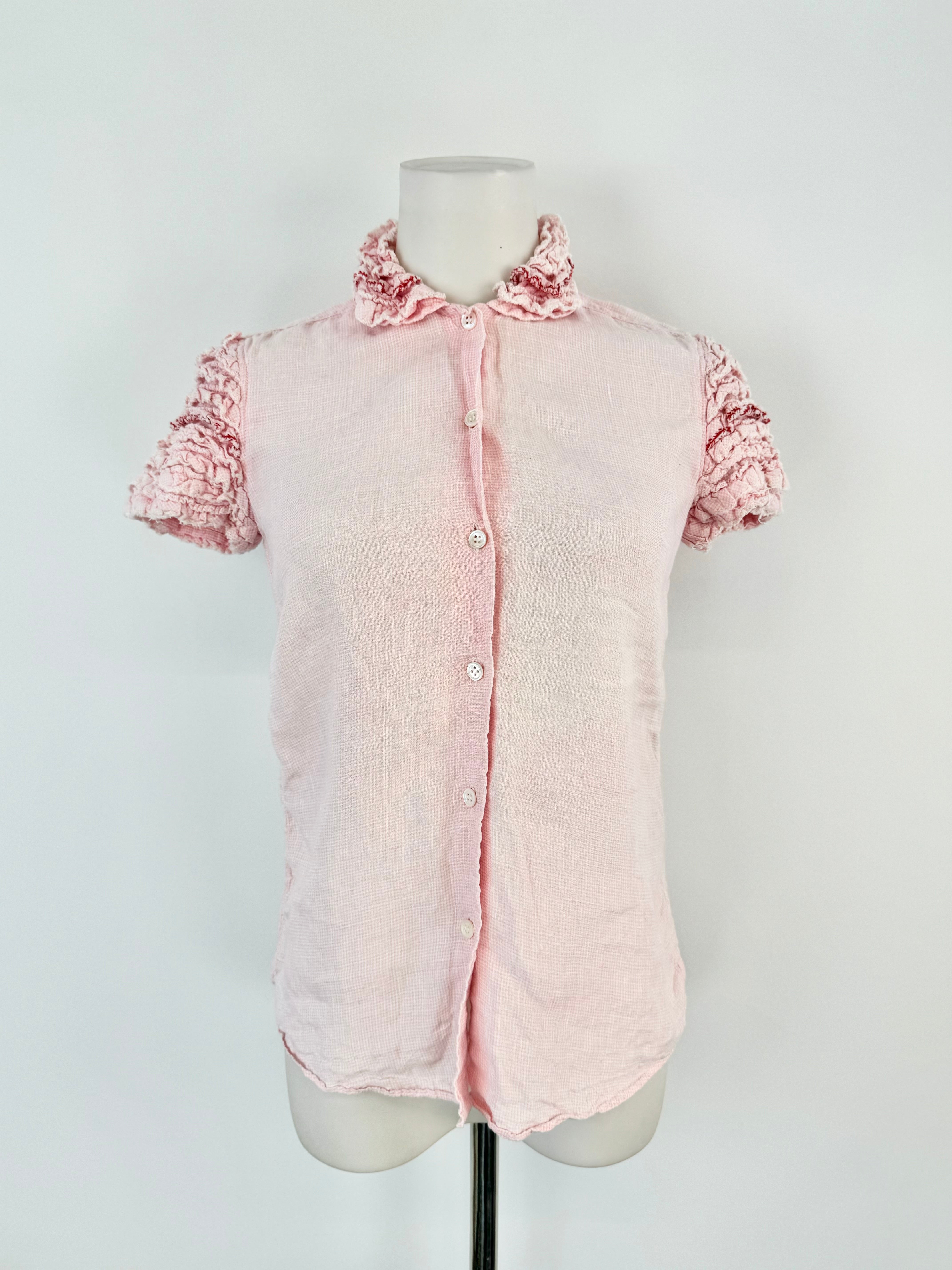 Jupe by Jackie Pink Gingham Cap Sleeve Blouse - AU6