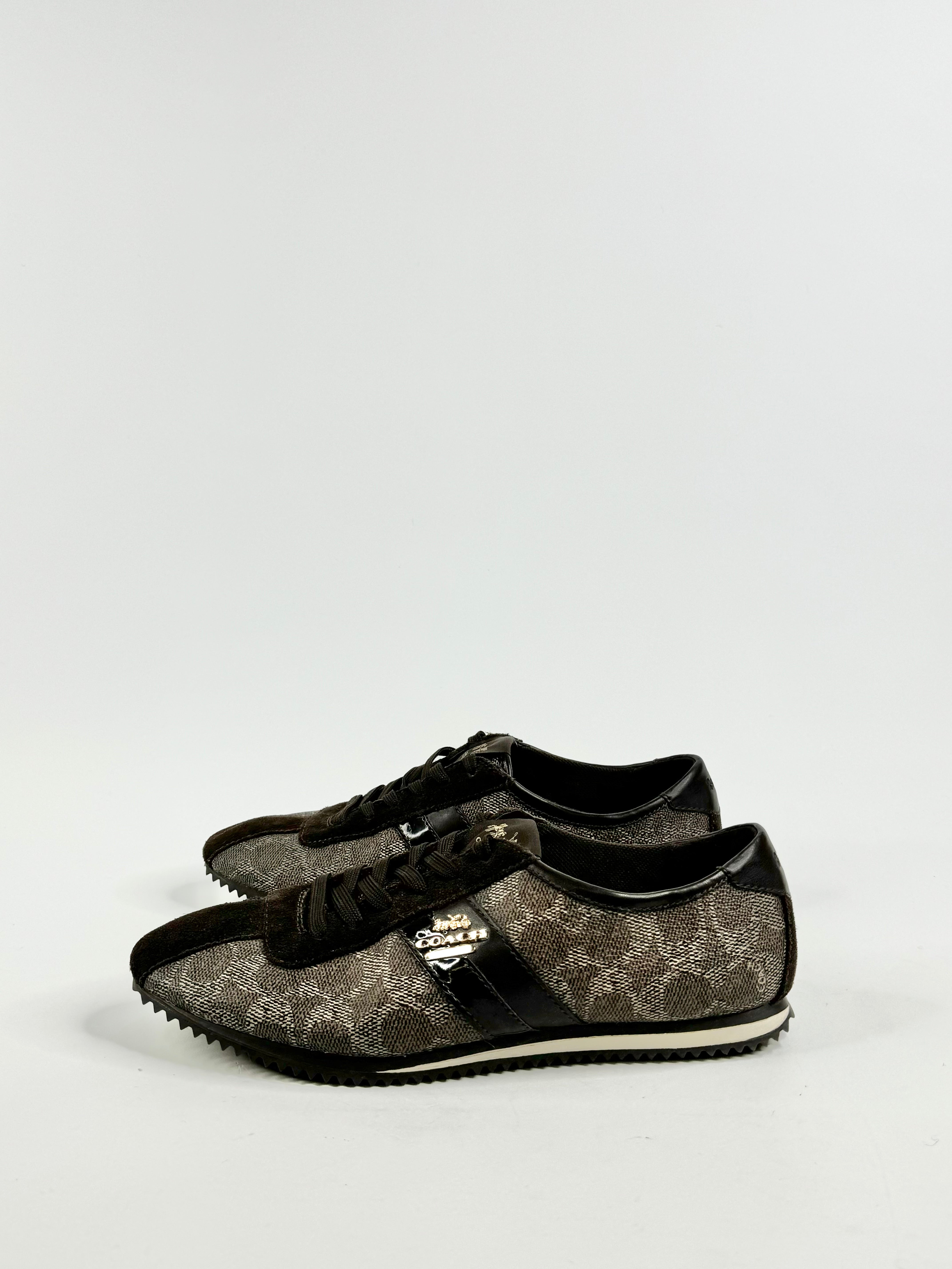 Coach Brown Pattern Casual Sneakers - EU38