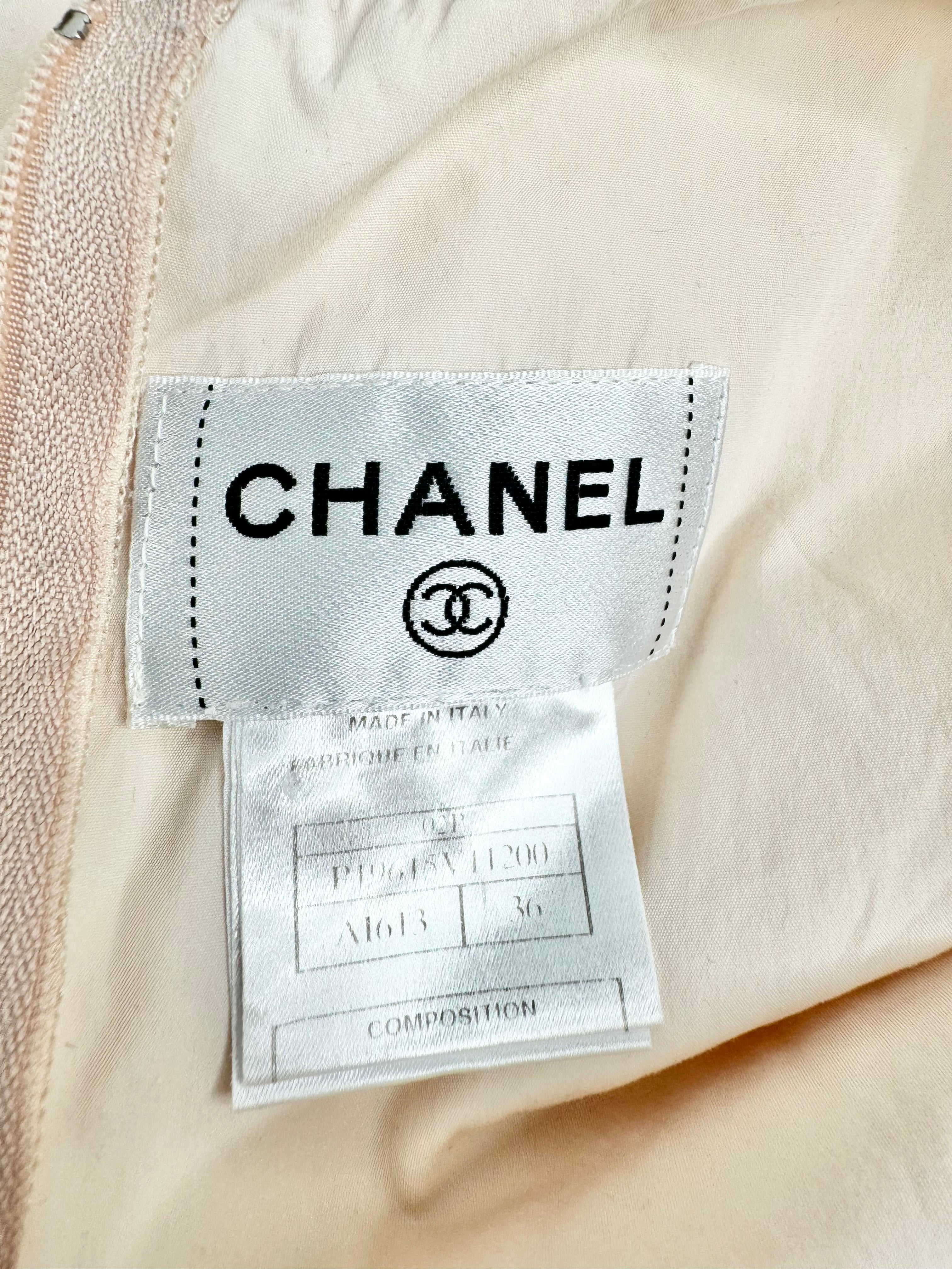Vintage 2002 Chanel Apricot Pastel Sleeveless Cotton & Silk Jumpsuit - AU6/8