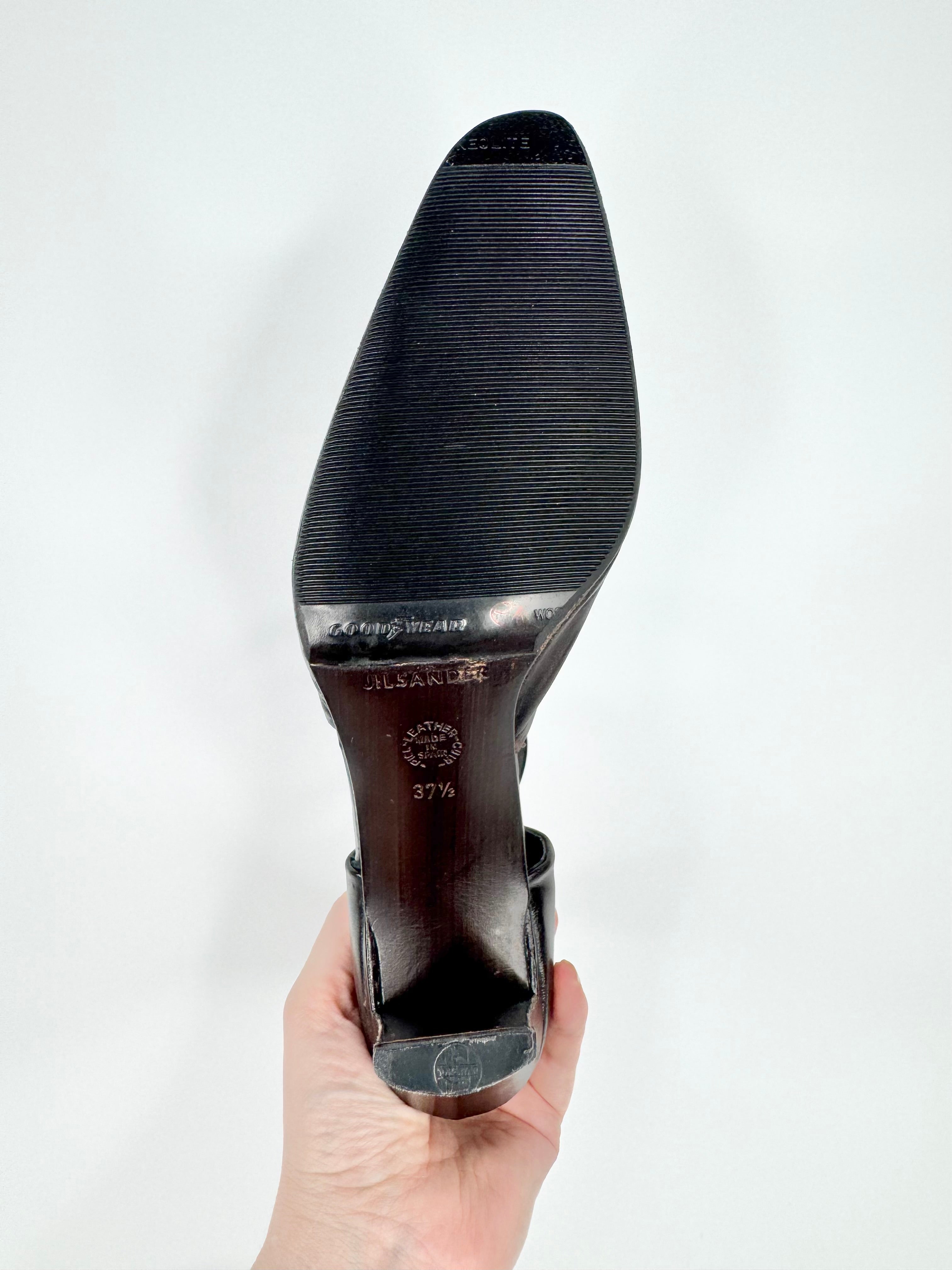 Jil Sander Penny Brown Pointed Toe Pumps - EU37.5