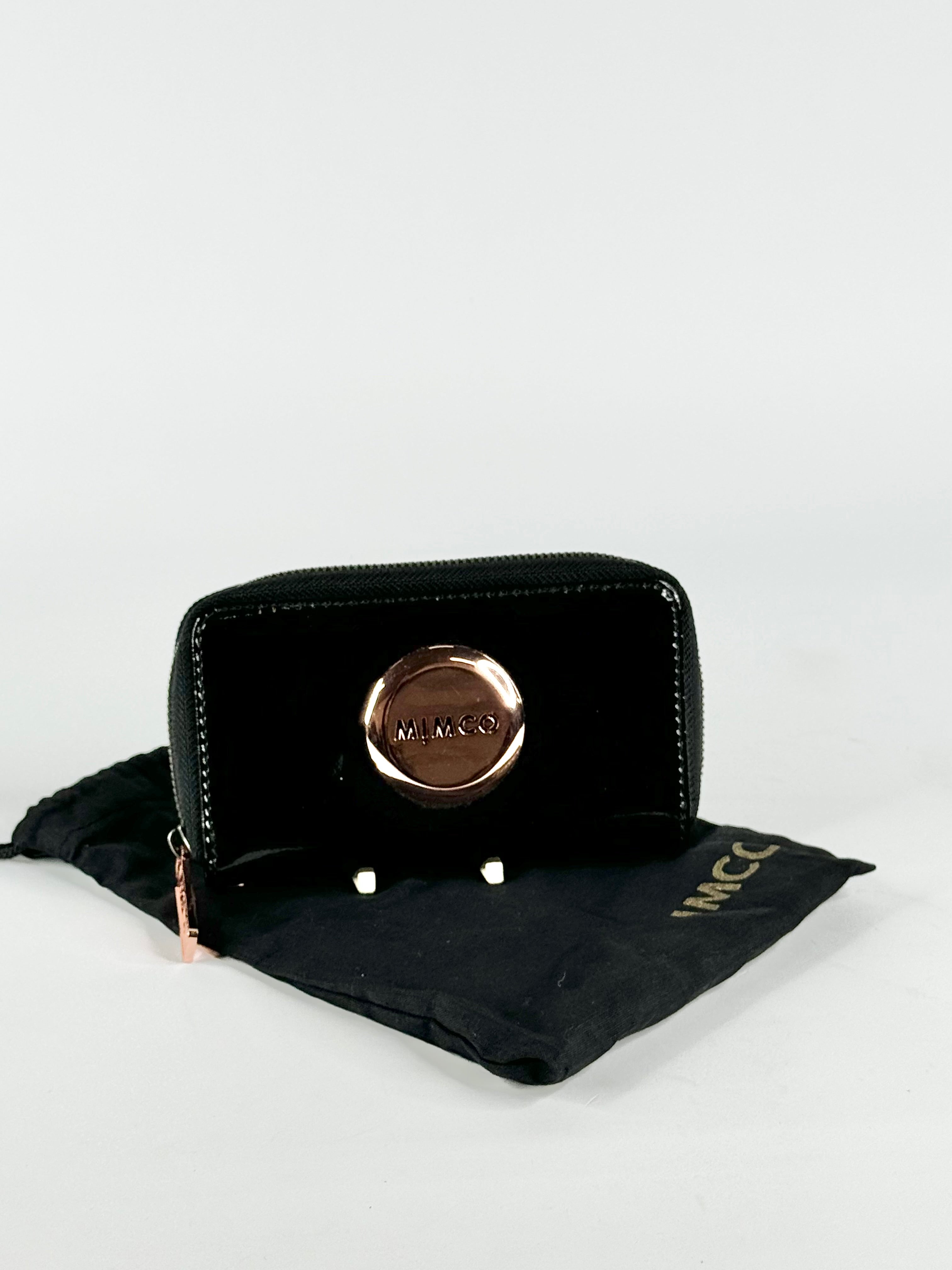 Mimco Patent Black Leather Wallet