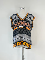 McQ Long Now Intarsia & Jacquard-Knit Cotton-Blend Vest - AU8