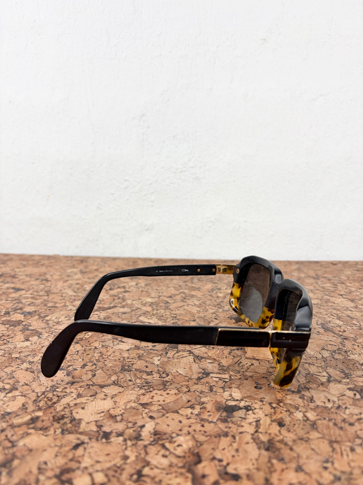 Cazal Square Frame Gold, Black & Tortoiseshell Sunglasses