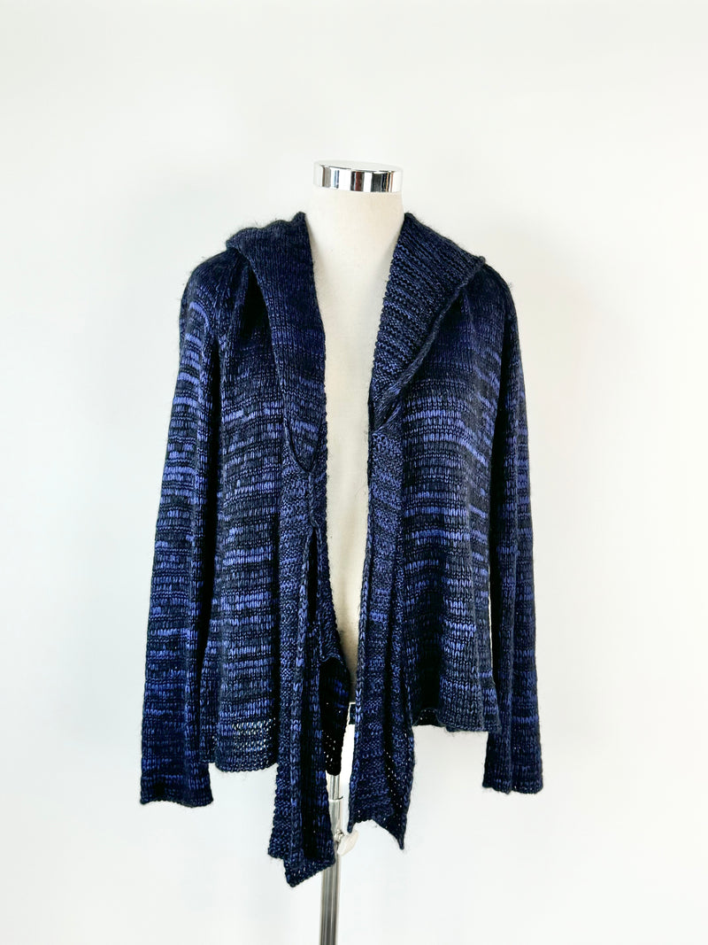 Giorgio Armani Blue & Black Knitted Cardigan - AU14