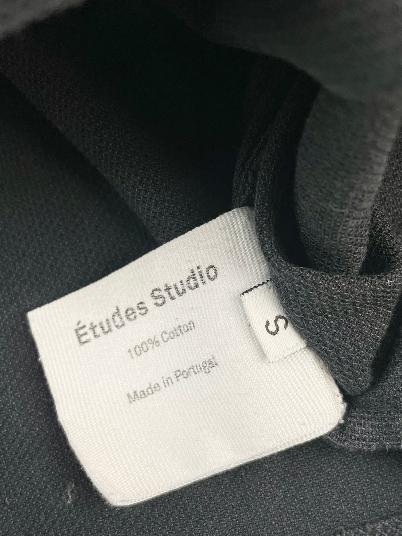 Études Studio Black Pique Cropped T-Shirt - S