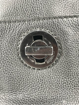 Mimco Black Grained Leather Tote Bag