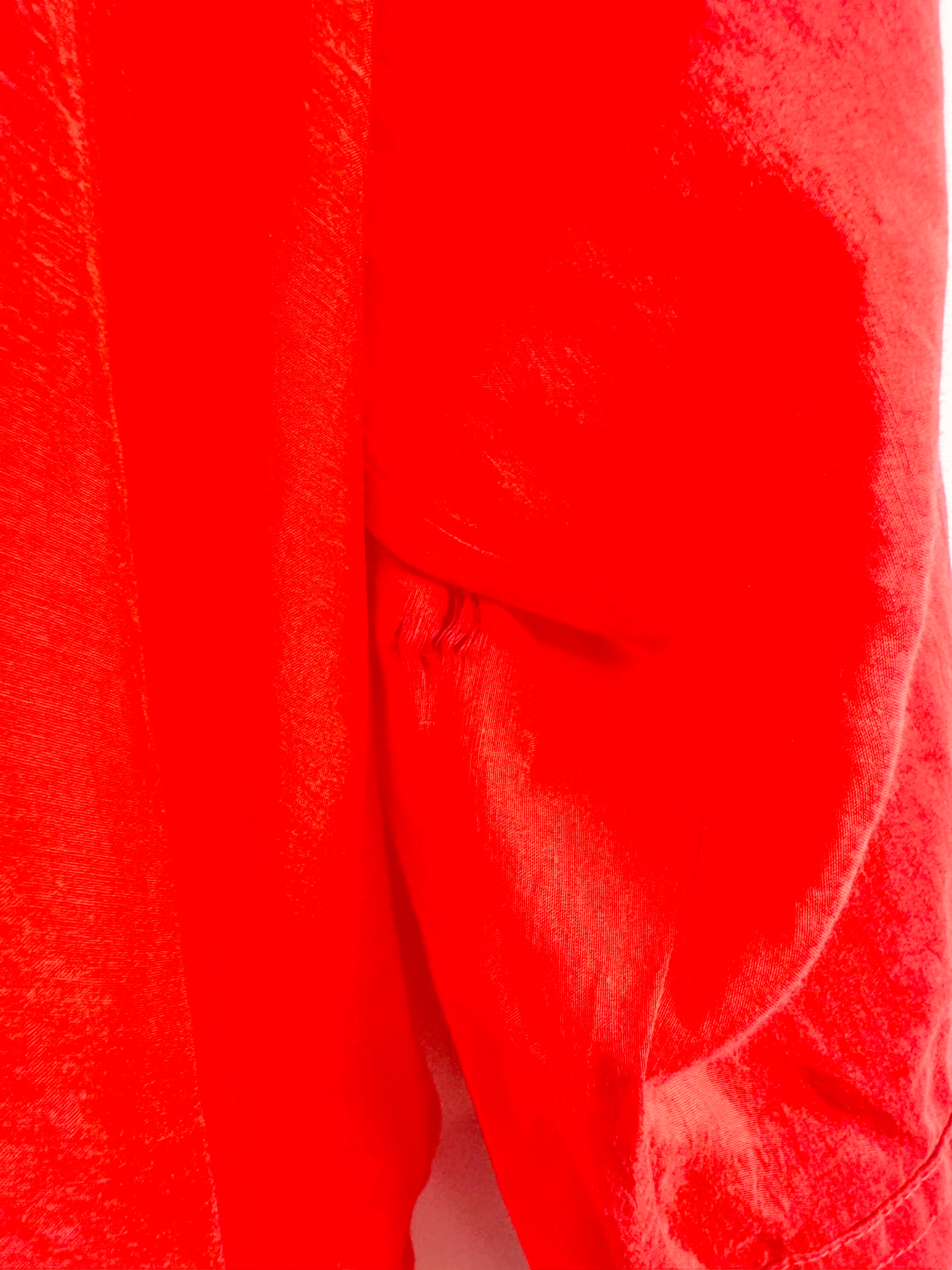 Ralph Lauren Silk-Blend Sheer Red Blouse - AU22