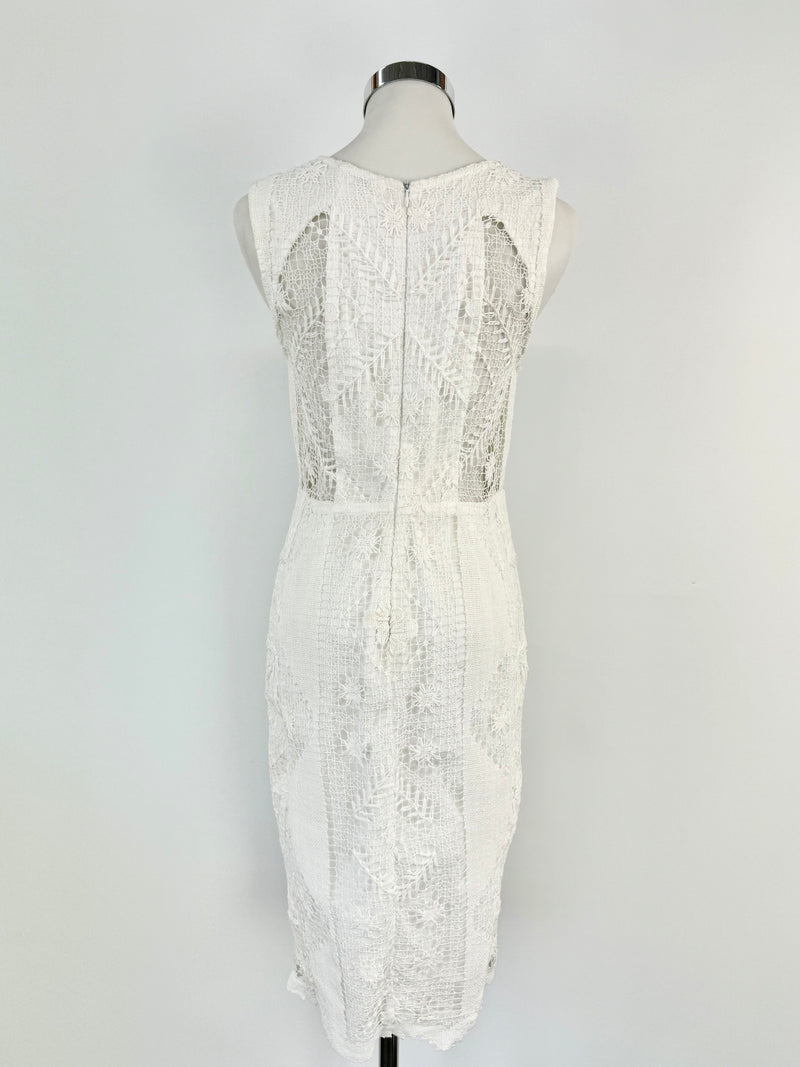 Nevenka White Lace Bodycon Dress - AU8