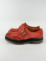 Dr. Martens Salmon Suede Buckle-Platform Loafers - EU43