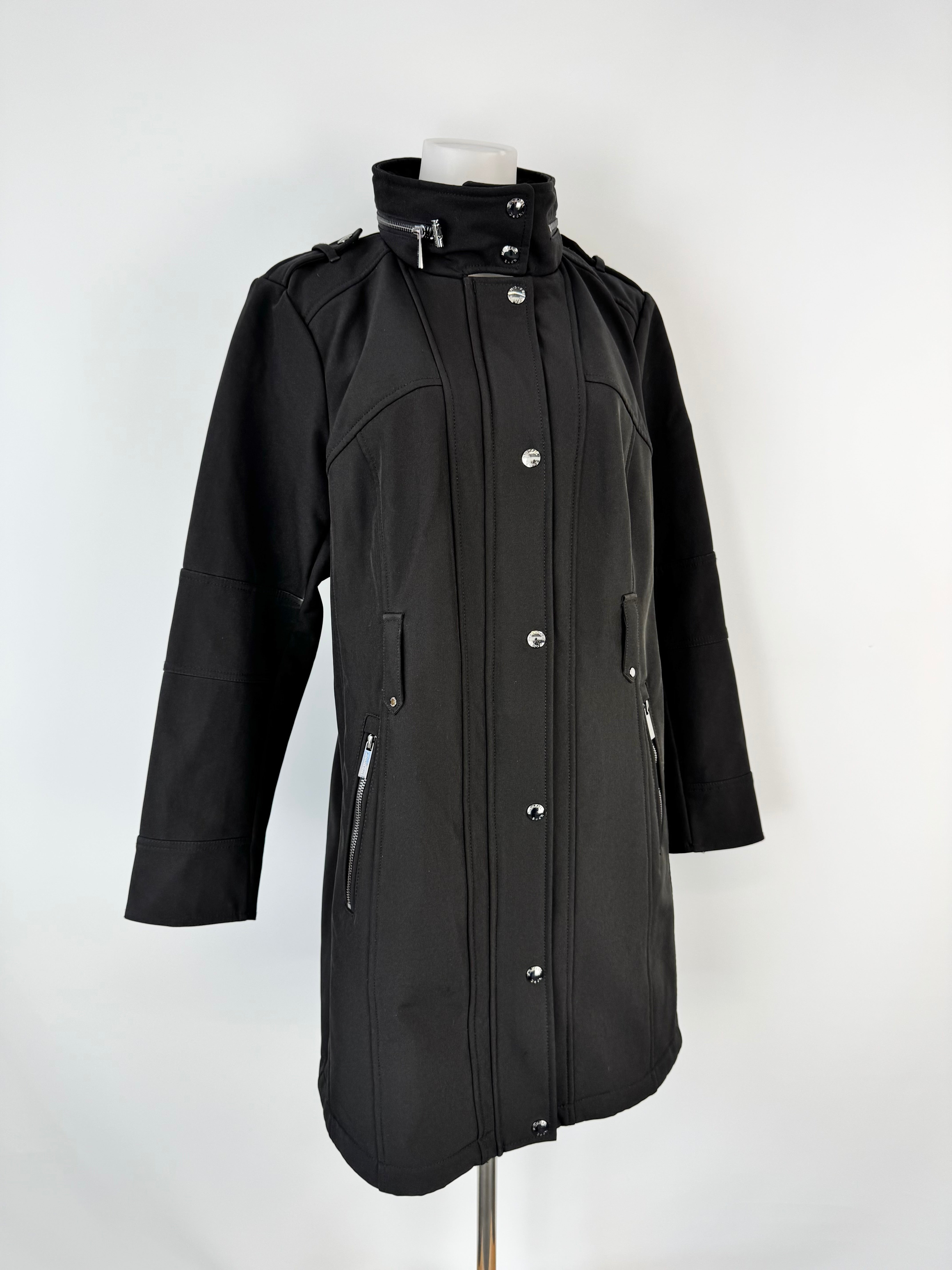 Michael Kors Black Softshell High Neck Coat - AU12