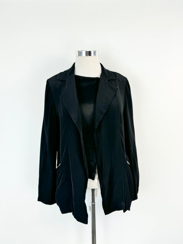 Pure DKNY Black Zippered Jacket - AU12